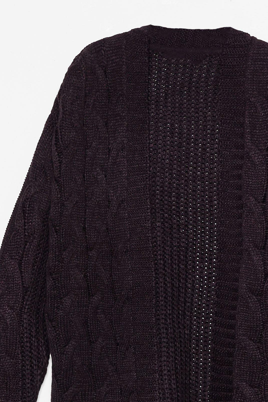Love You Longline Plus Cable Knit Cardigan | Nasty Gal