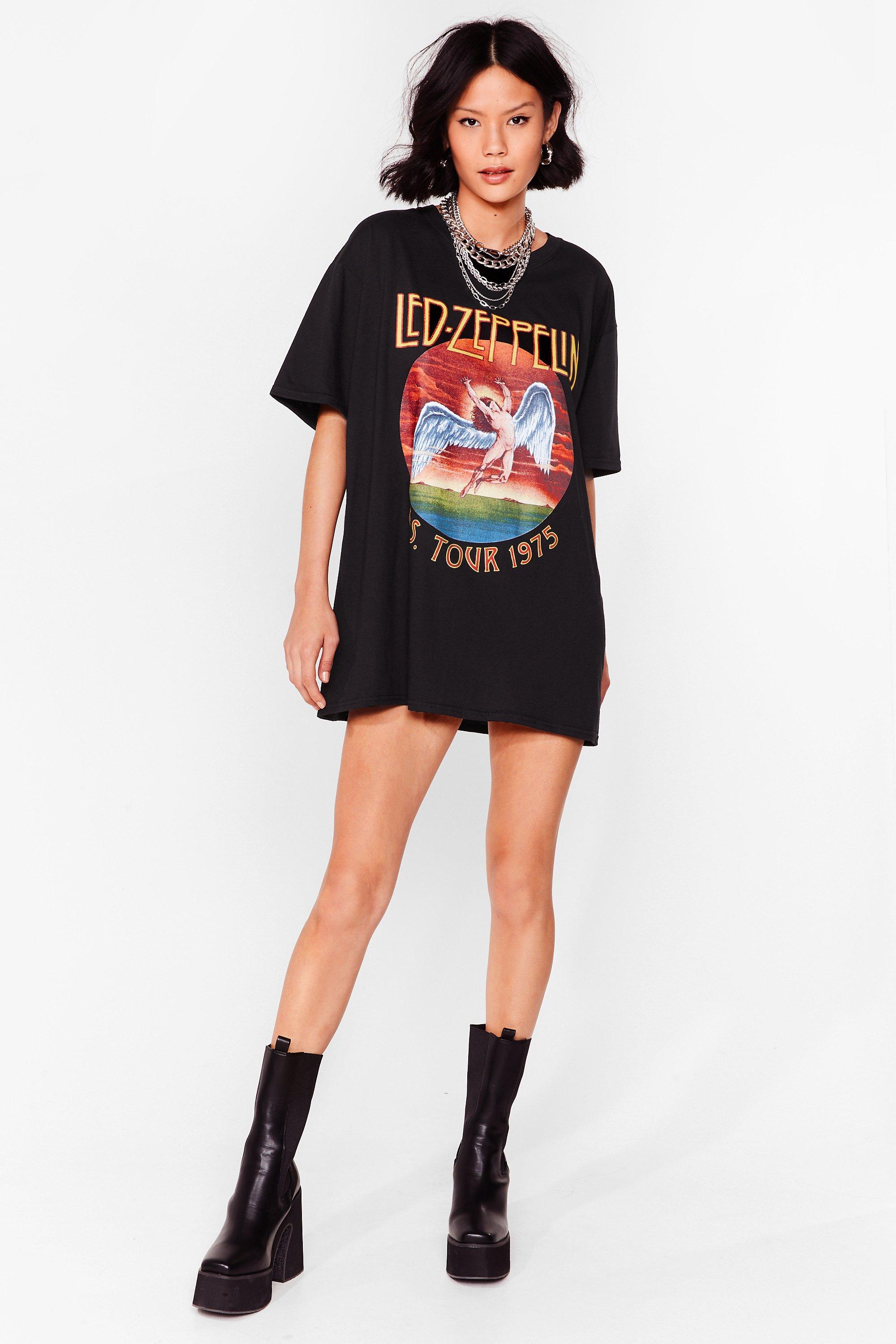 Led Zeppelin Graphic Tee Dress Nasty Gal