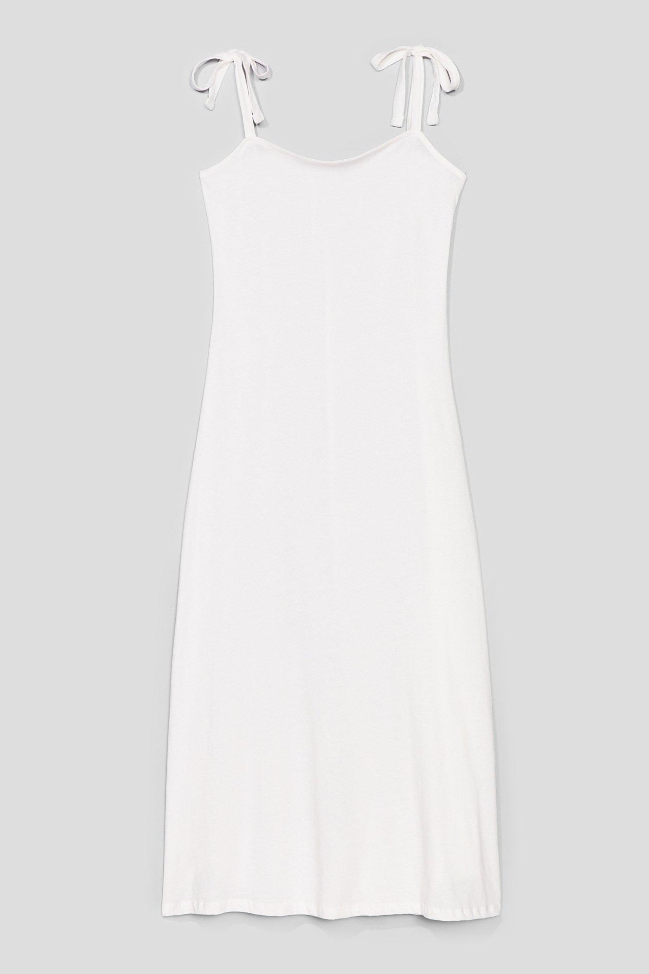 white midi cami dress