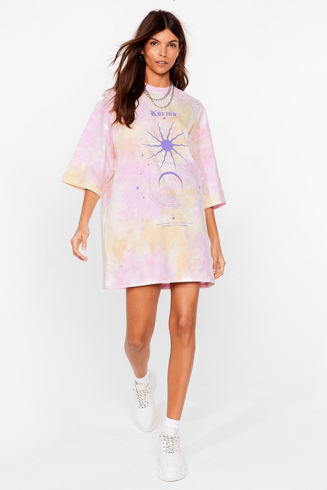 Karma's a Bitch Graphic Oversized Tee Dress image number 1