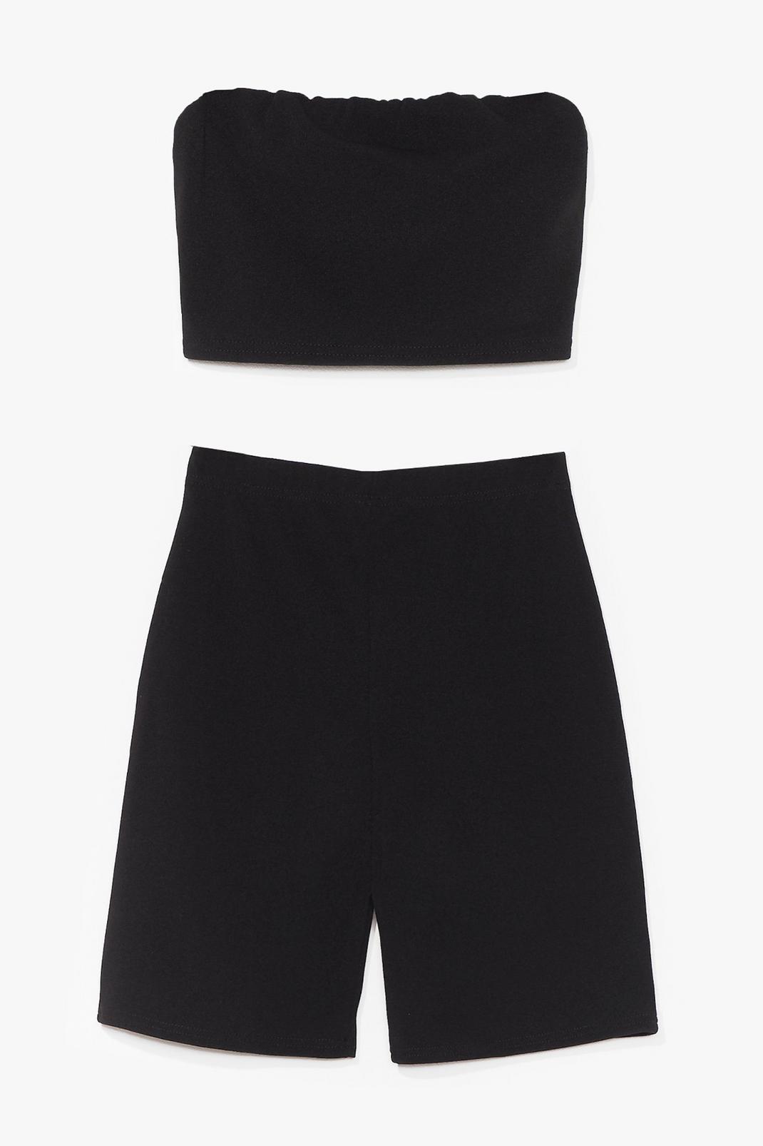 In It Two-gether Bandeau Top and Biker Shorts Set | Nasty Gal