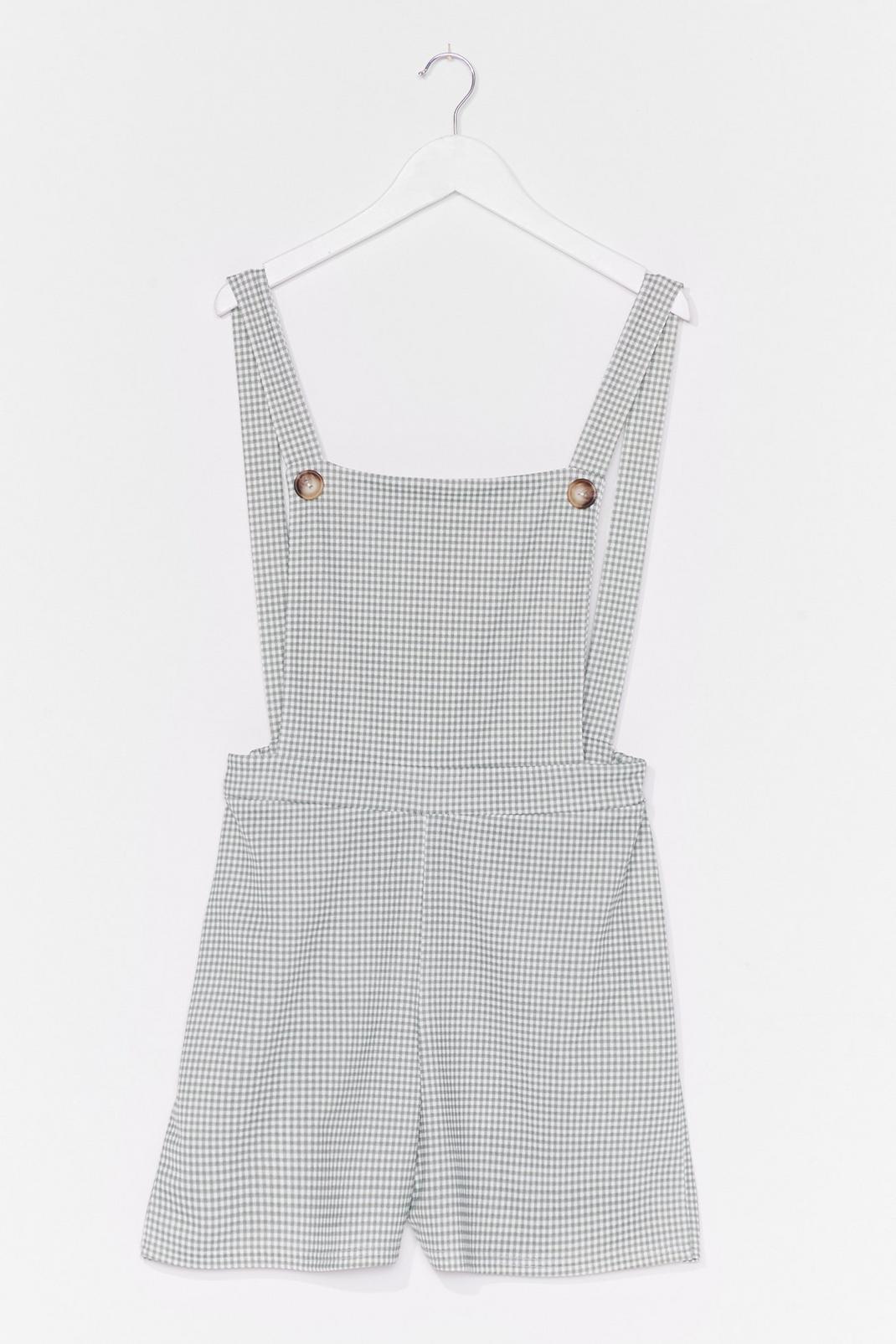 Gingham Love Relaxed Dungaree Playsuit image number 1