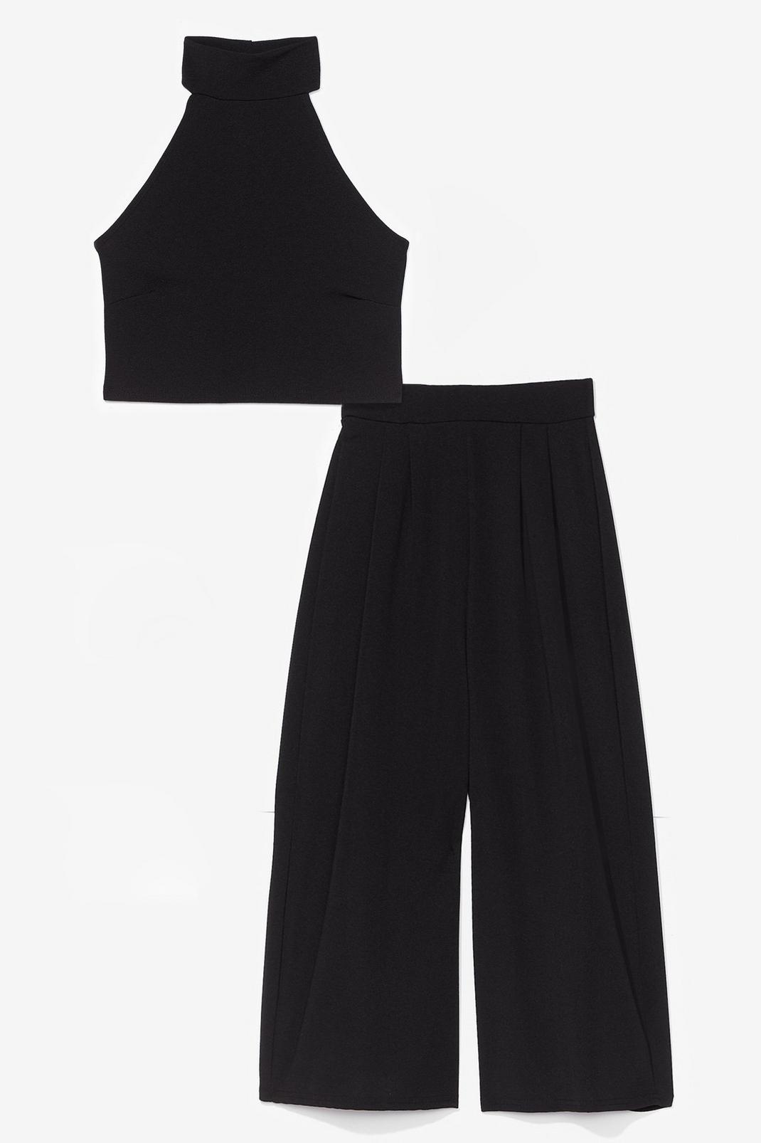 I Found You High Neck Crop Top and Culotte Set image number 1