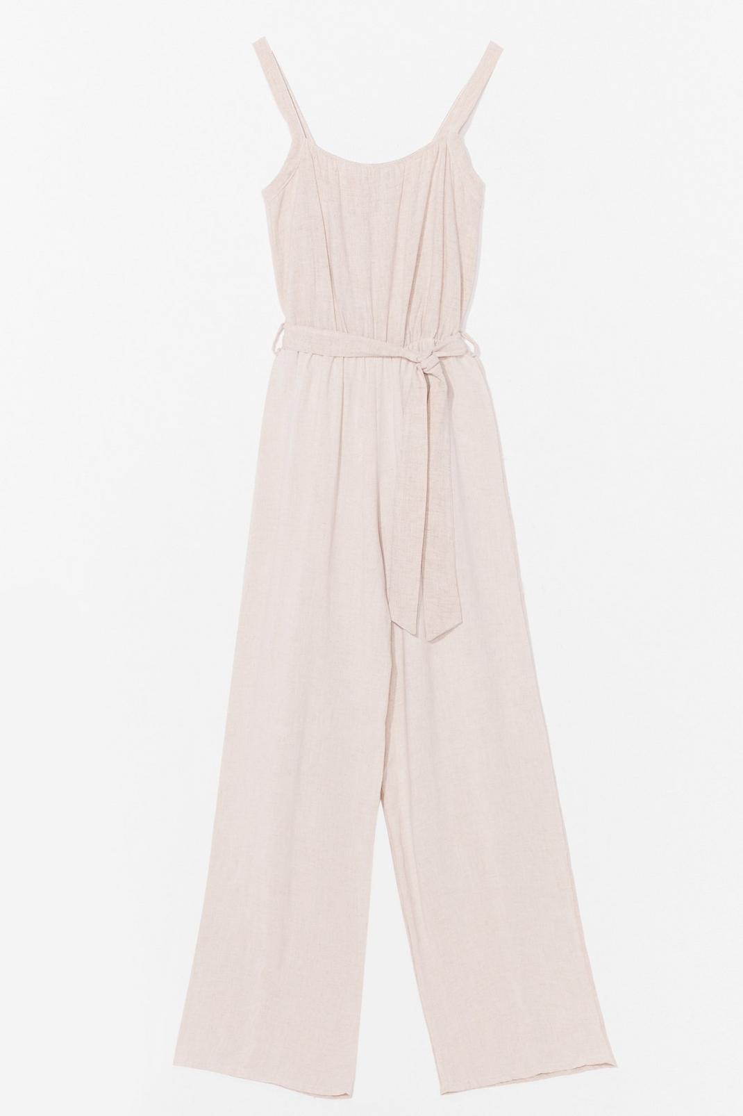 Linen to Your Heart Belted Wide-Leg Jumpsuit image number 1