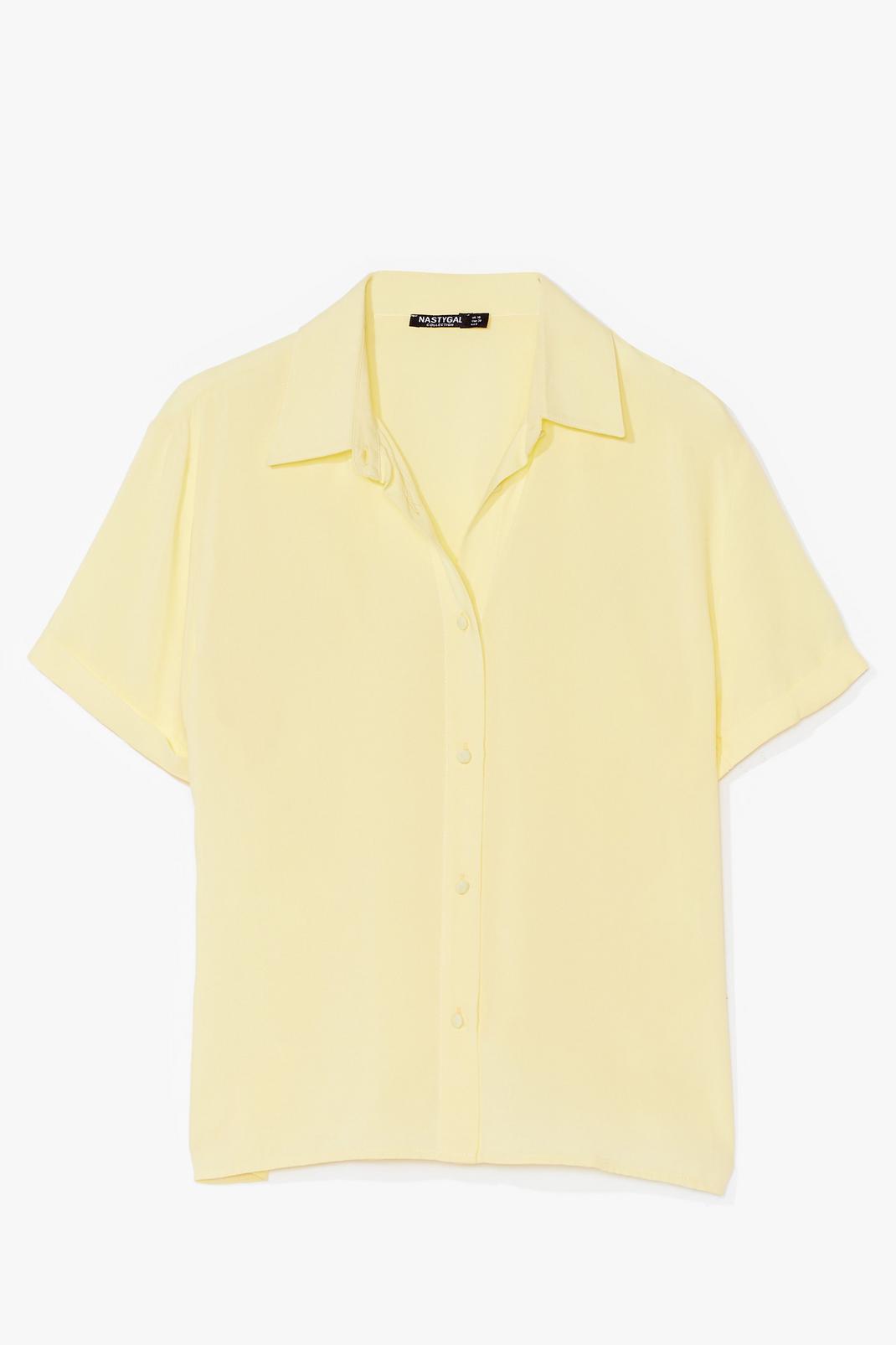 Lemon Boxy Oversized Short Sleeve Shirt image number 1