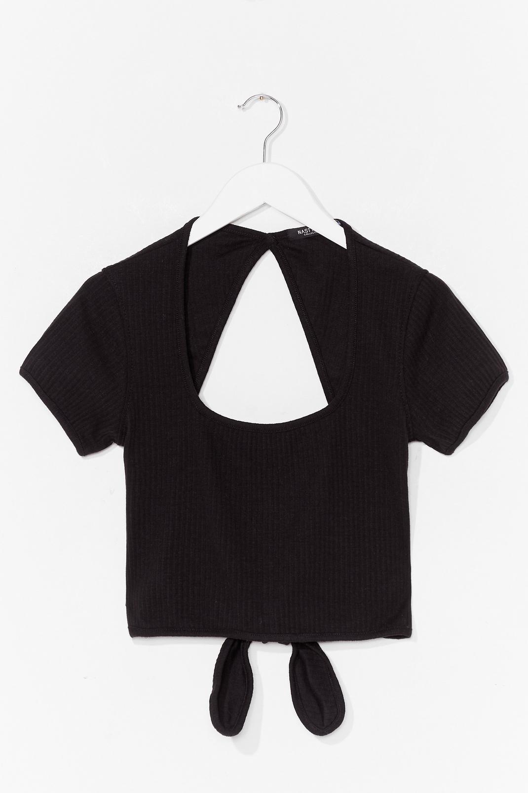 Going Open Back to Basics Tie Crop Top image number 1