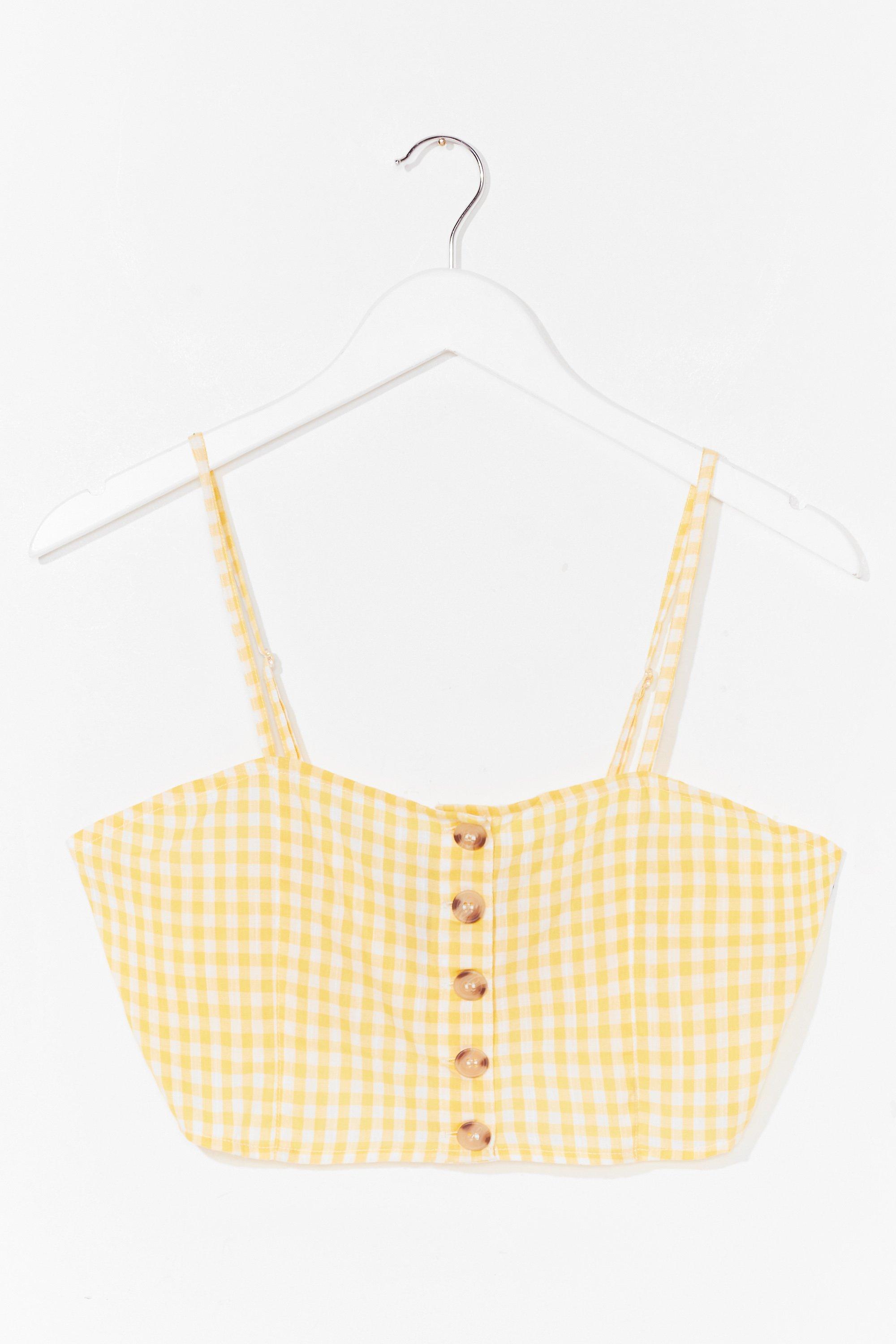 yellow crop top