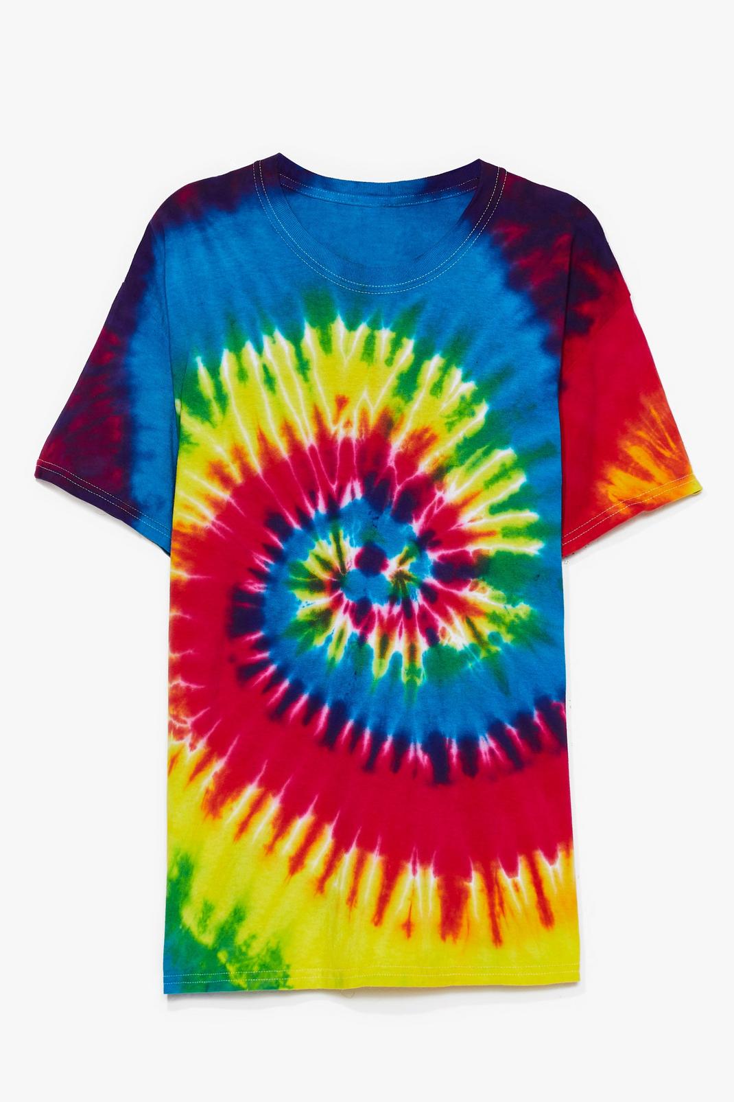 Grande taille - T-shirt multicolore effet tie-dye La Spirale du love image number 1