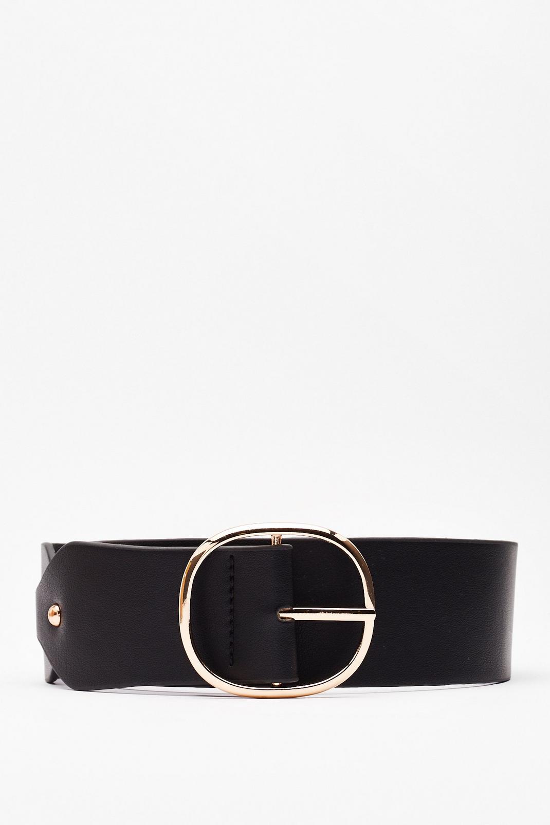 Round of Applause Faux Leather Circle Belt image number 1
