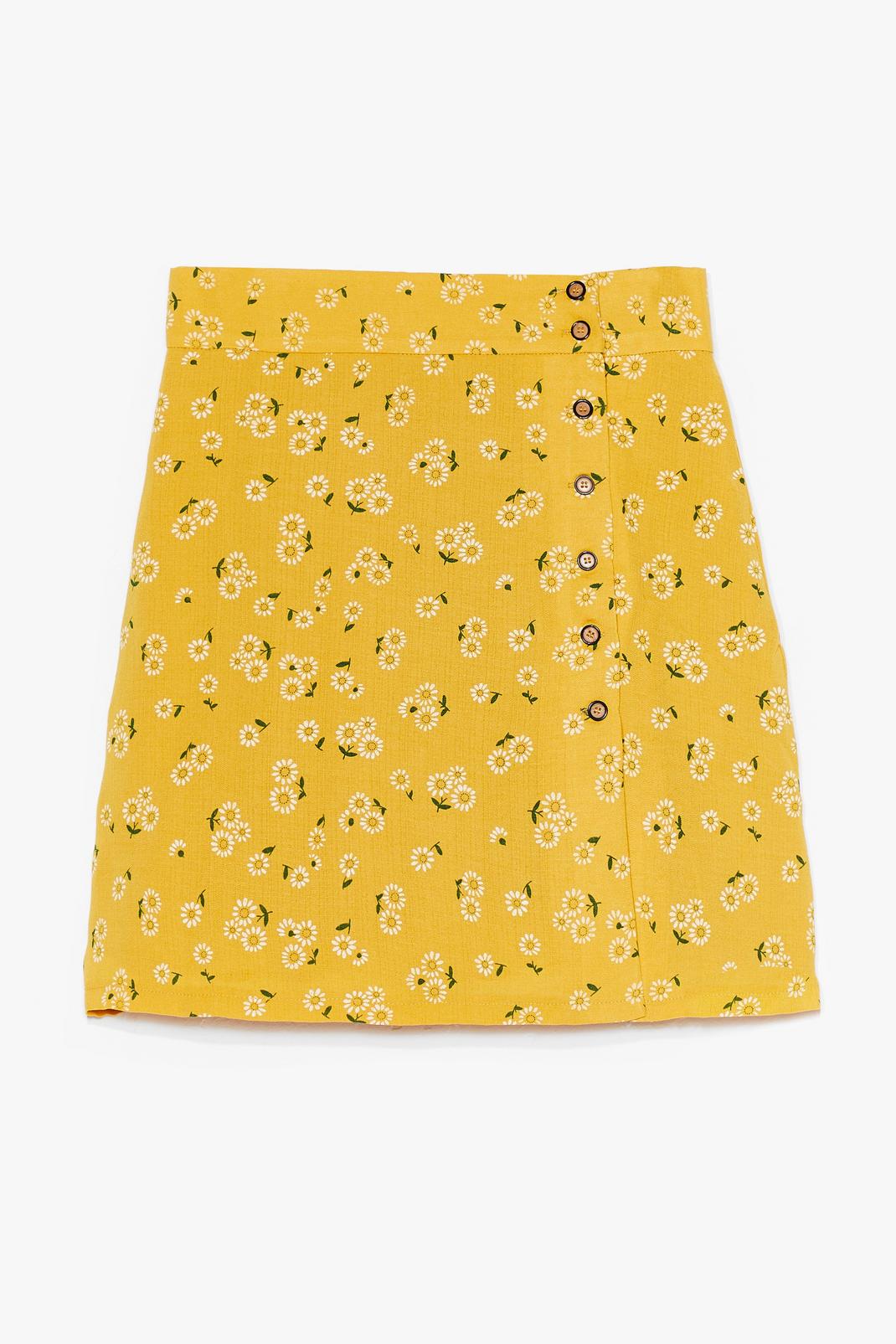 Button It Floral Mini Skirt image number 1