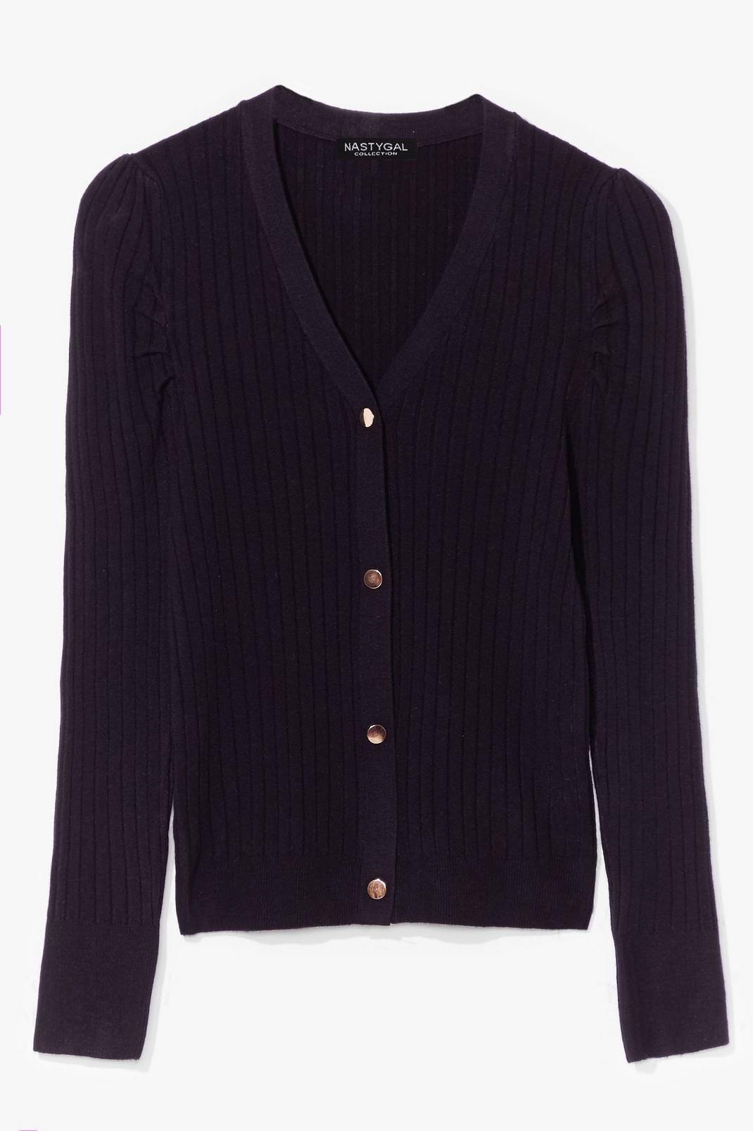 That's a Puff Call Ribbed Knit Cardigan image number 1
