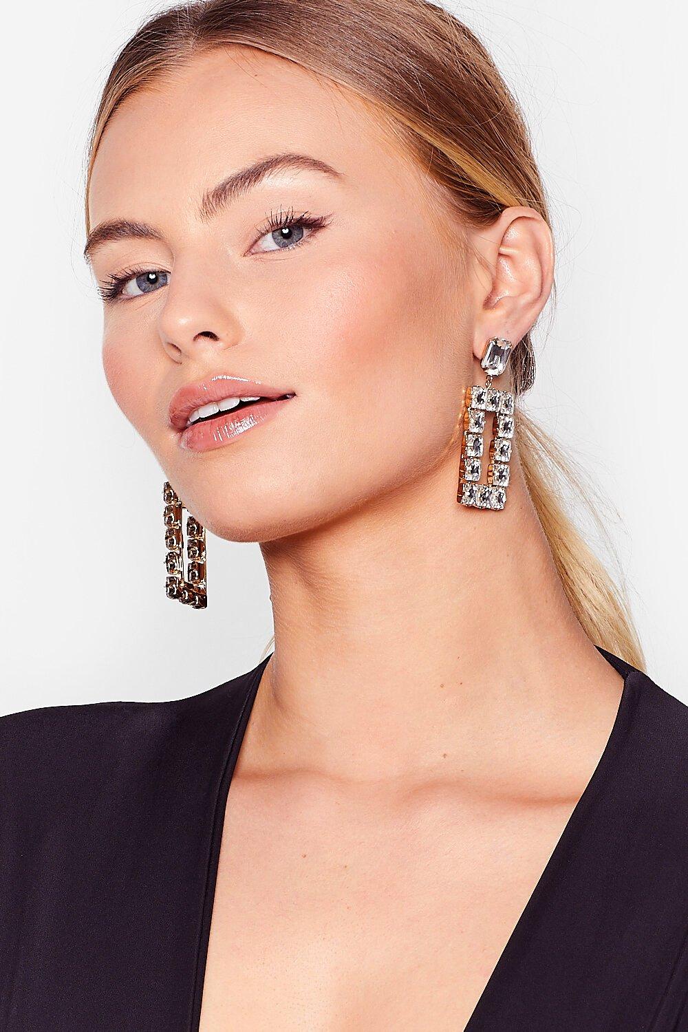 Diamante door knocker deals earrings