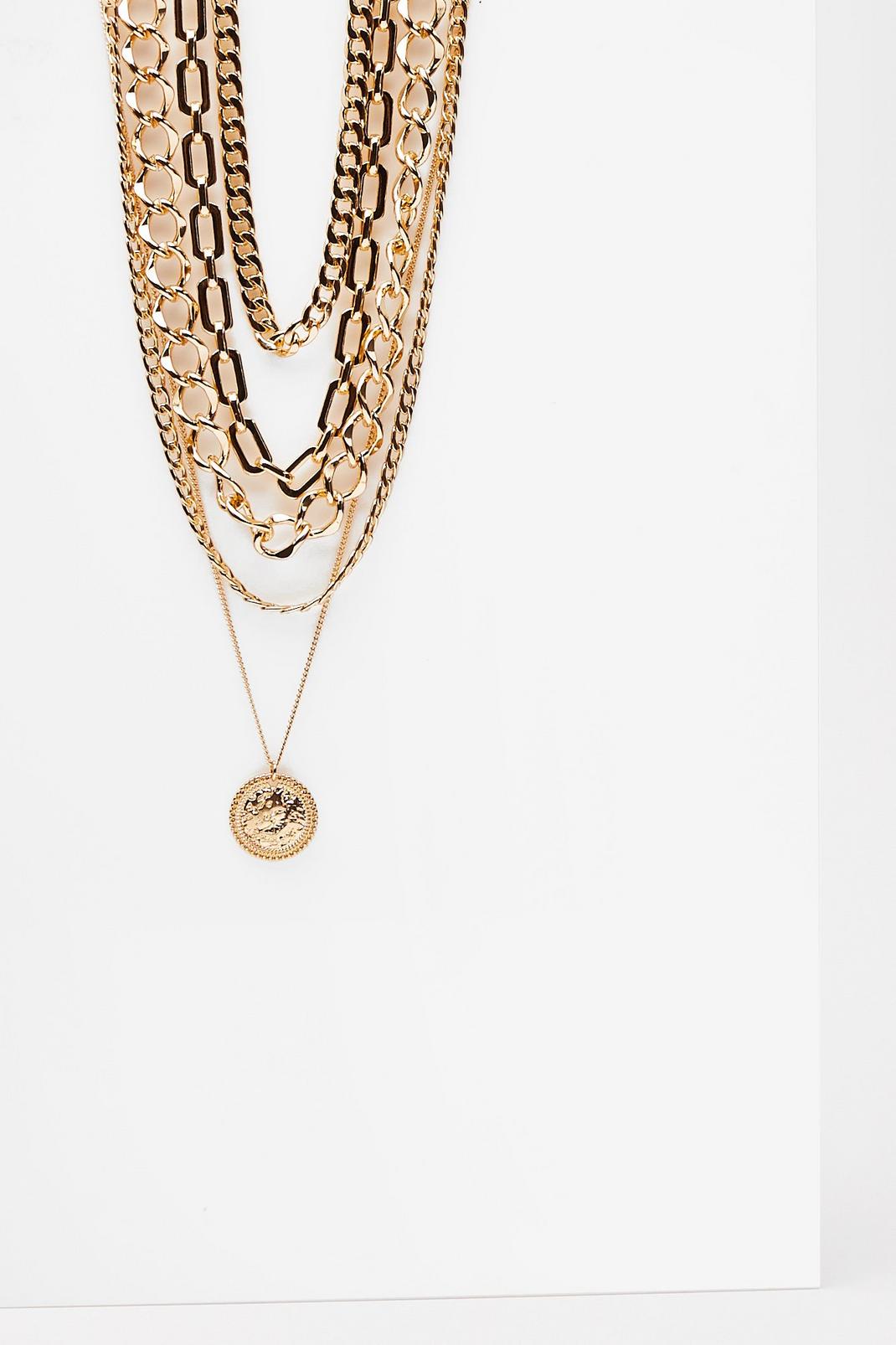 Makes No Cents Layered Chain Necklace image number 1
