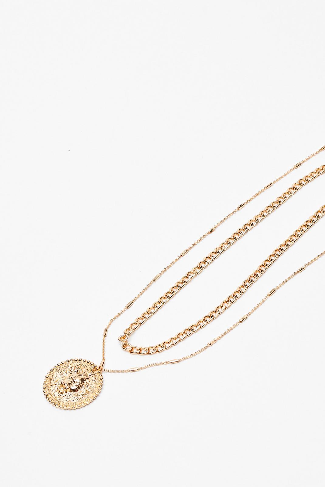 Layered Coin Chain Necklace image number 1