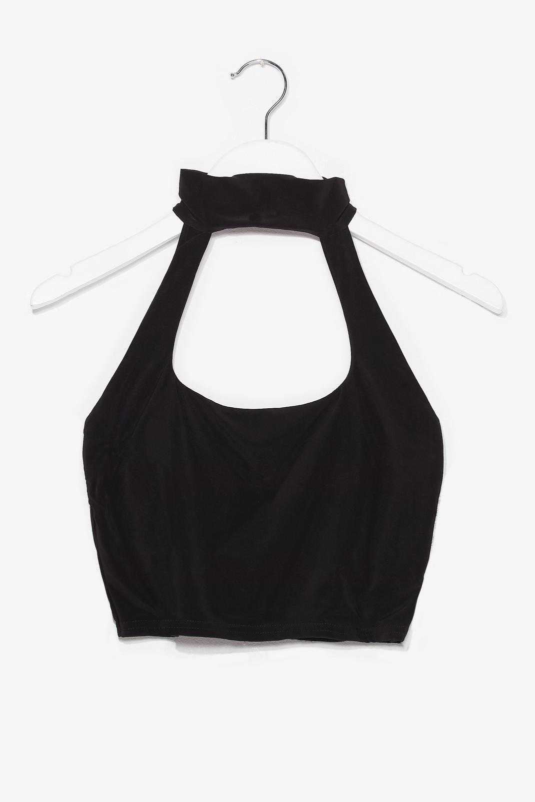 Halter At You Cut-Out Crop Top image number 1
