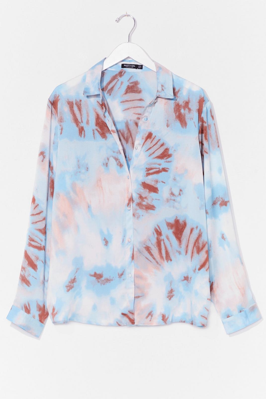 Right on Tie Dye Plus Satin Shirt image number 1