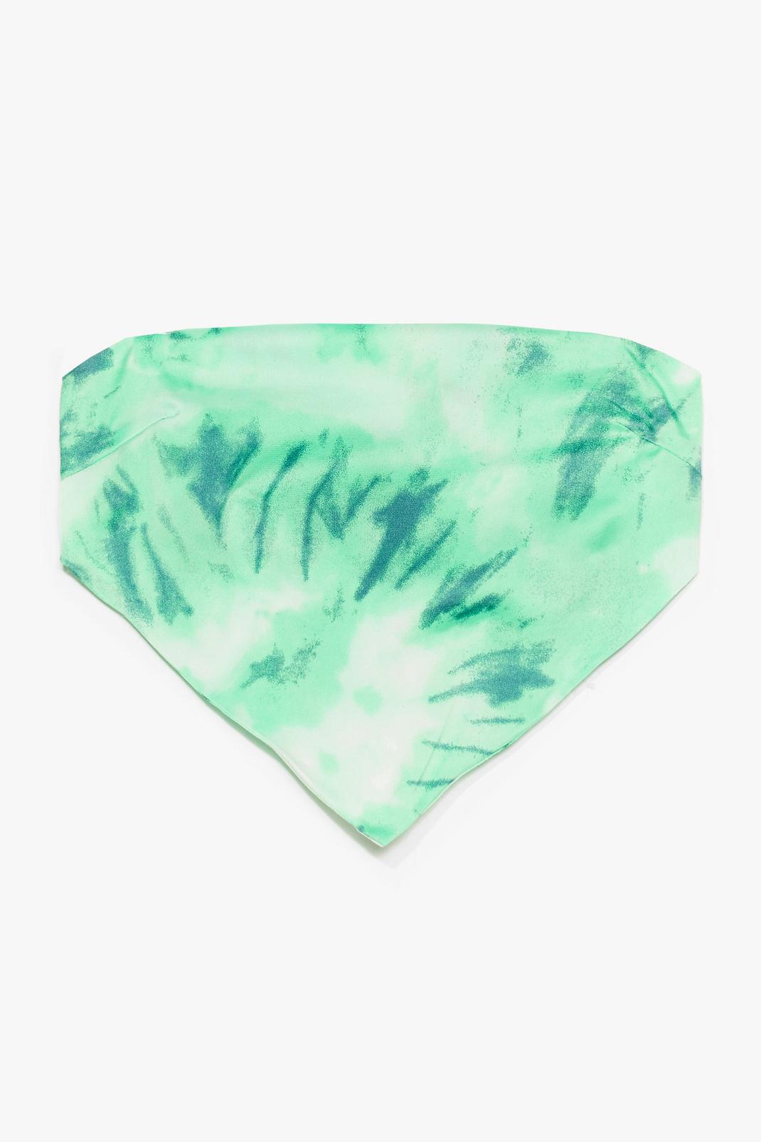 Green Right on Tie Dye Handkerchief image number 1