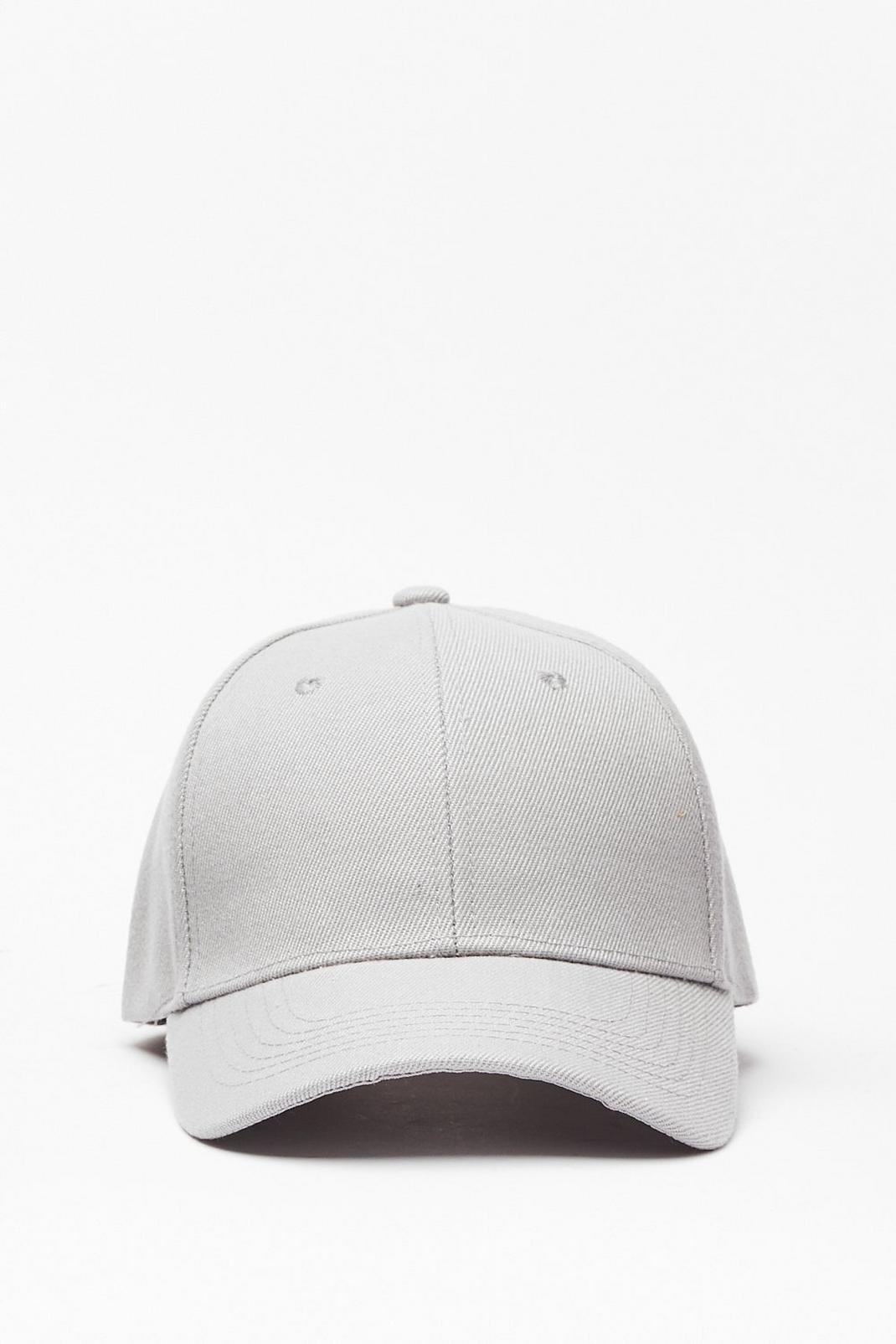 Grey Plain Baseball Cap image number 1