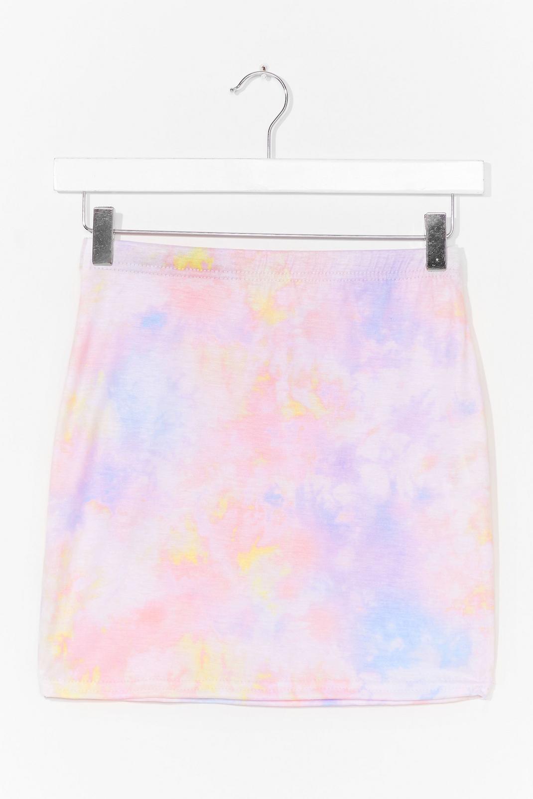 Why the Pastel Not Tie Dye Mini Skirt image number 1