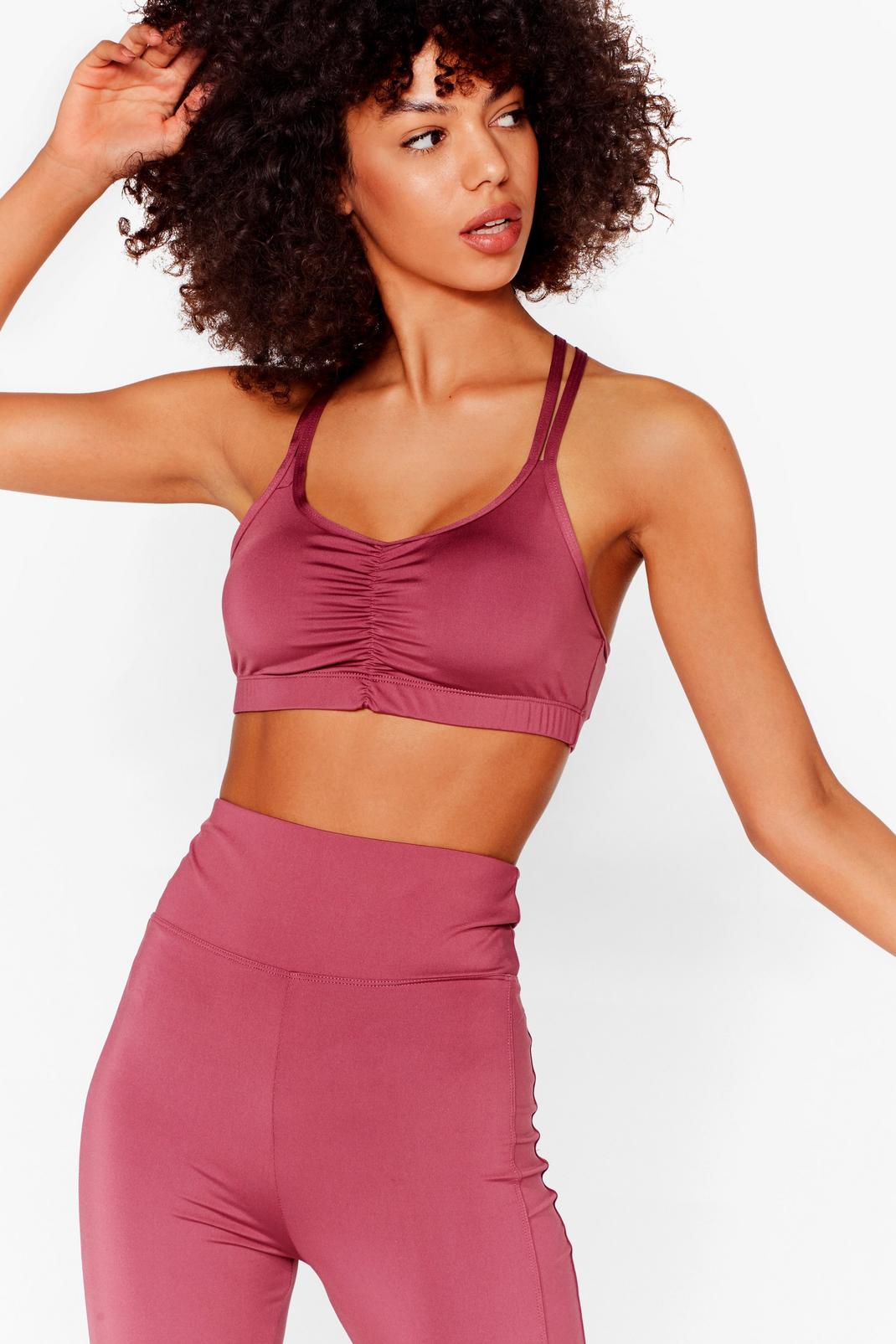 Rose Move It Ruched Workout Top image number 1