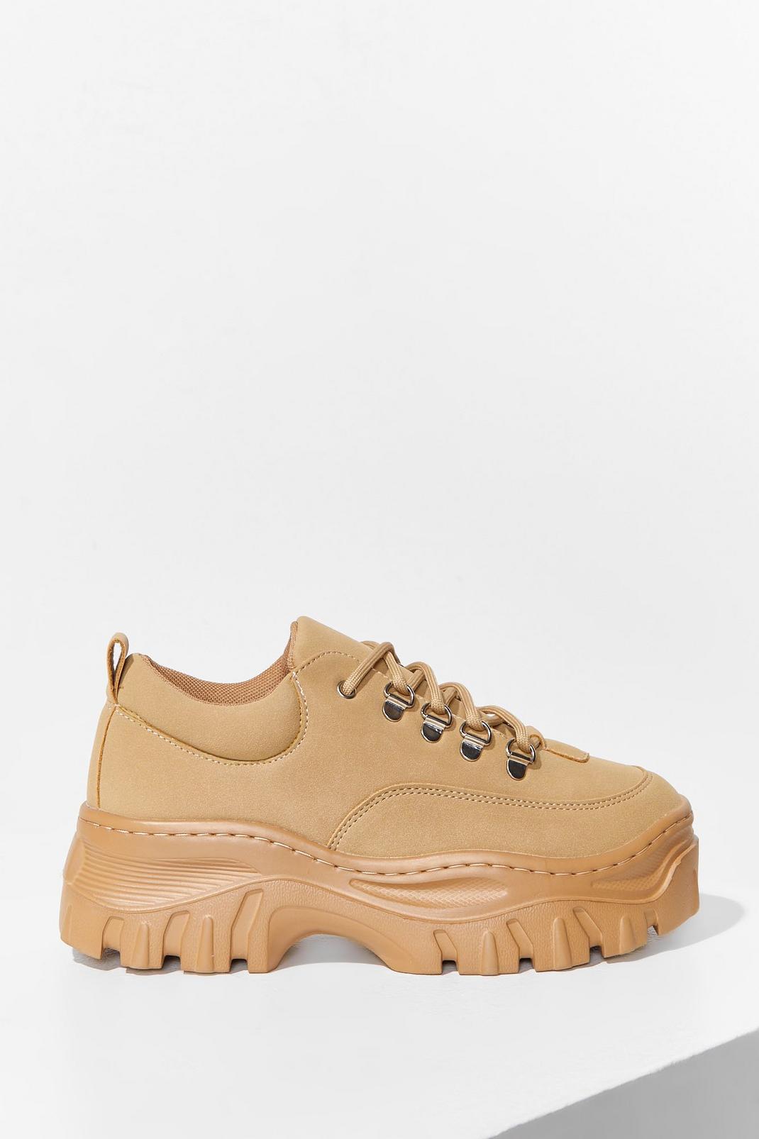 Get Down With Me Faux Leather Wide Fit Trainers image number 1