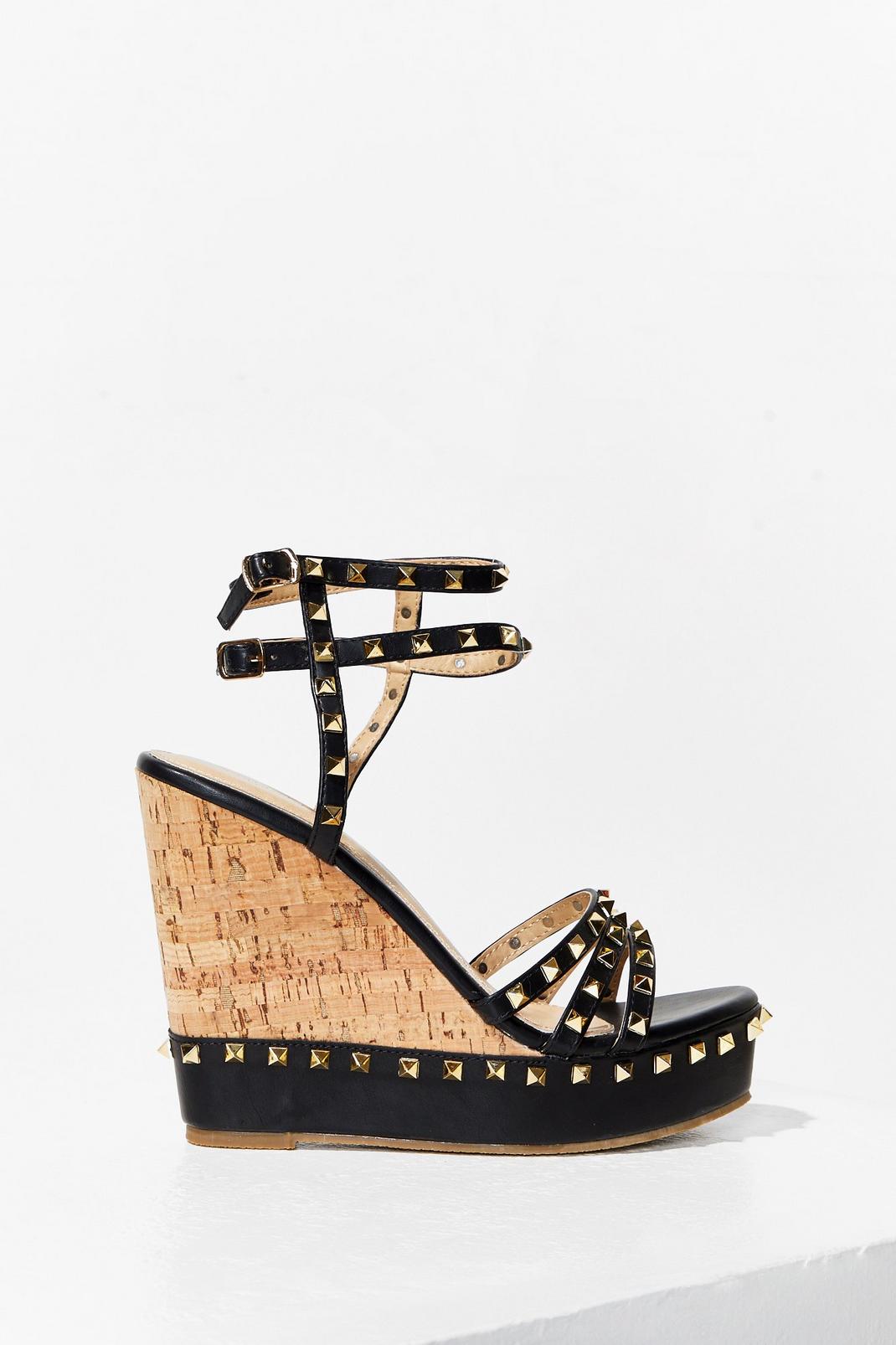 Livin' the Stud Life Faux Leather Wedges image number 1