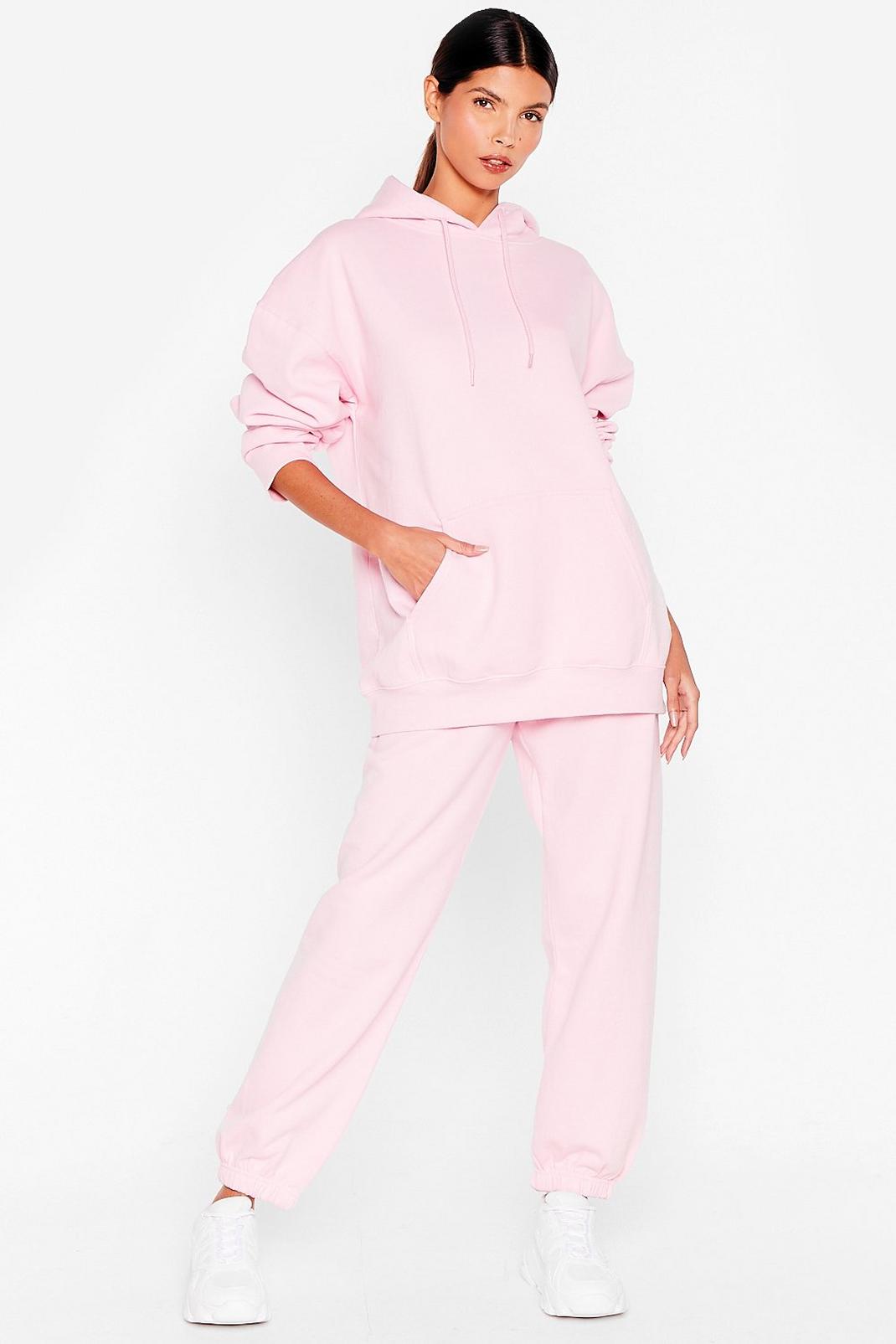 Pink Oversized Hoodie and Joggers Set image number 1