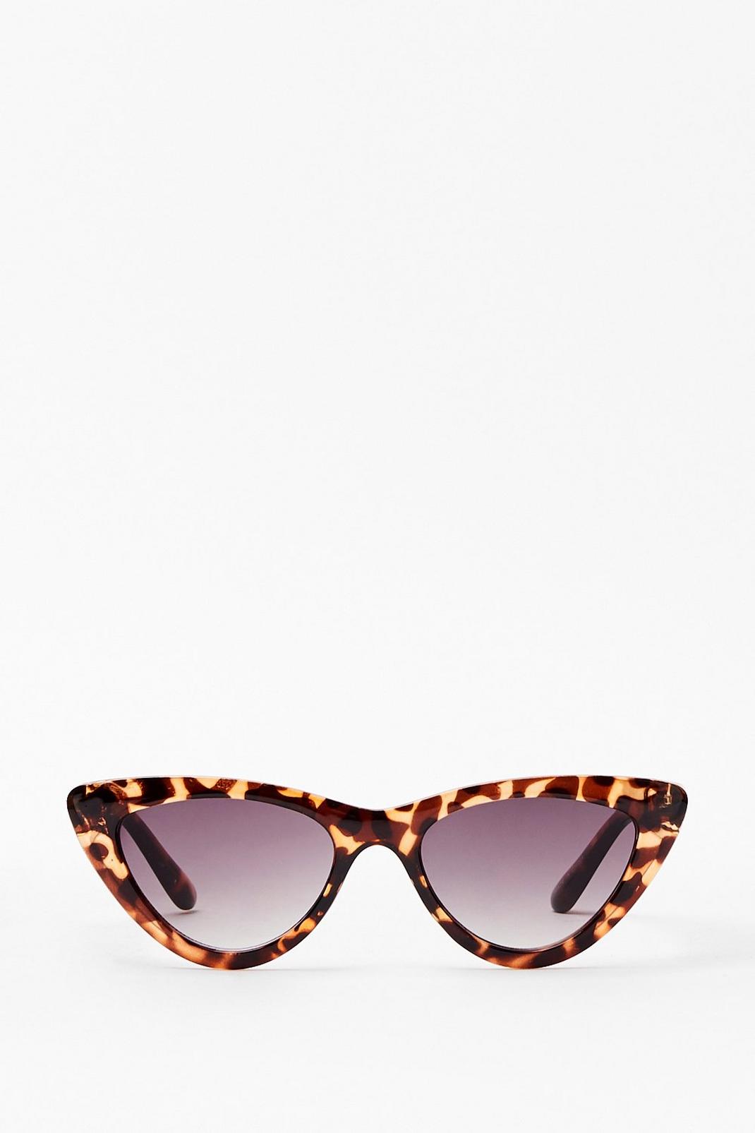 Black Give It Some Tort Cat-Eye Tinted Sunglasses image number 1