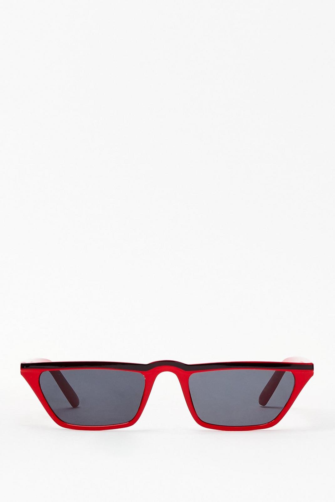 Red Slim Sunglasses image number 1