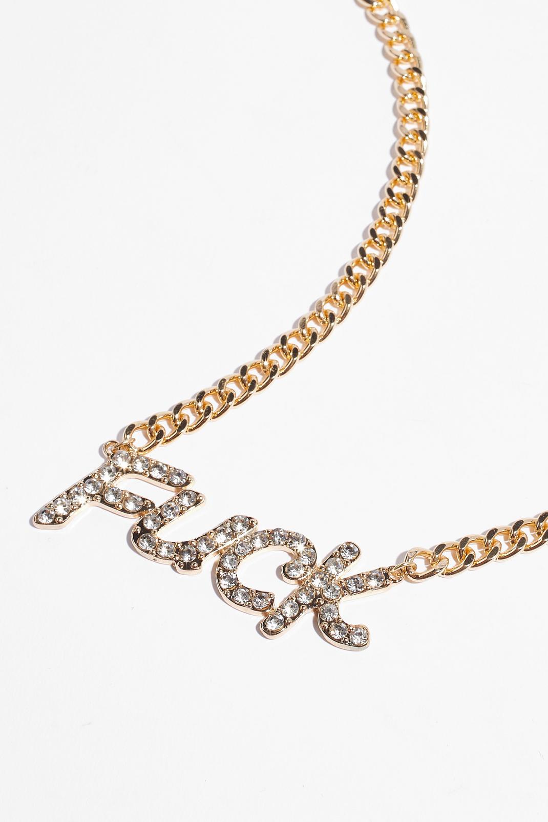 Well Fuck Diamante Necklace image number 1