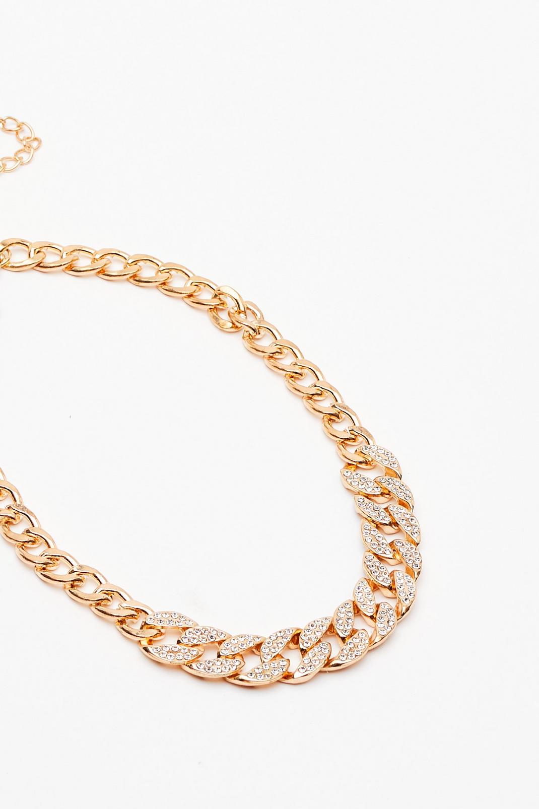 Do the Right Bling Chunky Chain Necklace image number 1