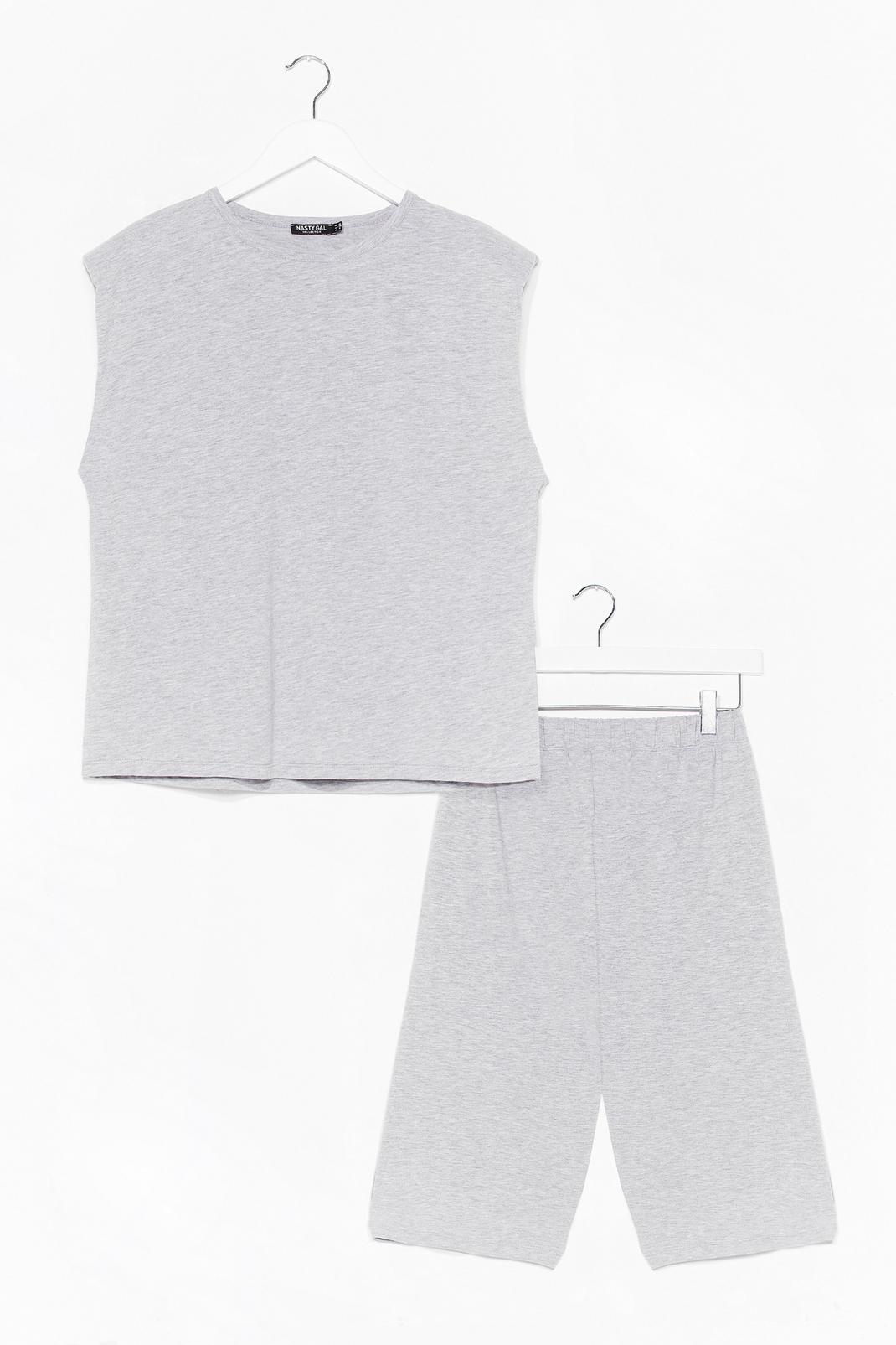 Grey Vest Top and Cycling Shorts Set image number 1