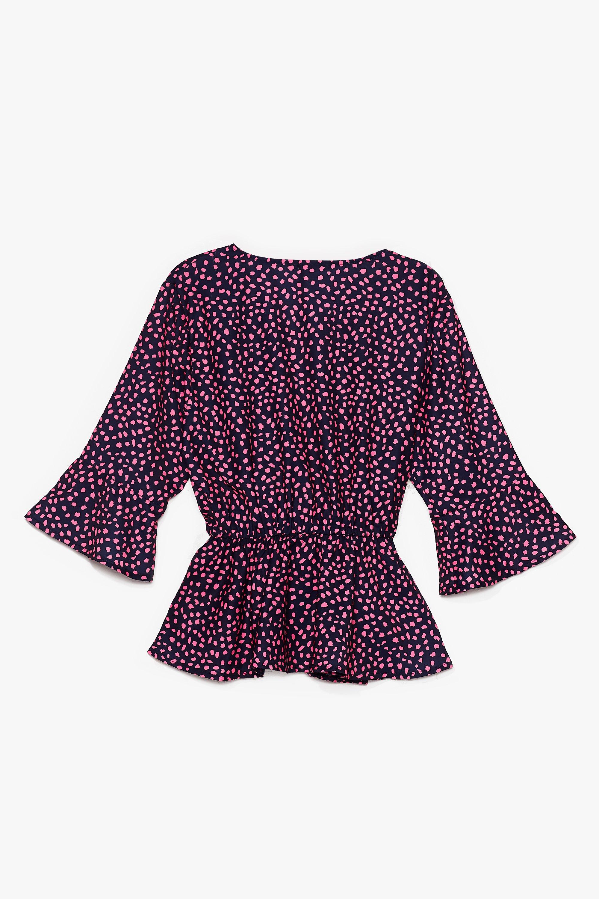 Spotty peplum top online