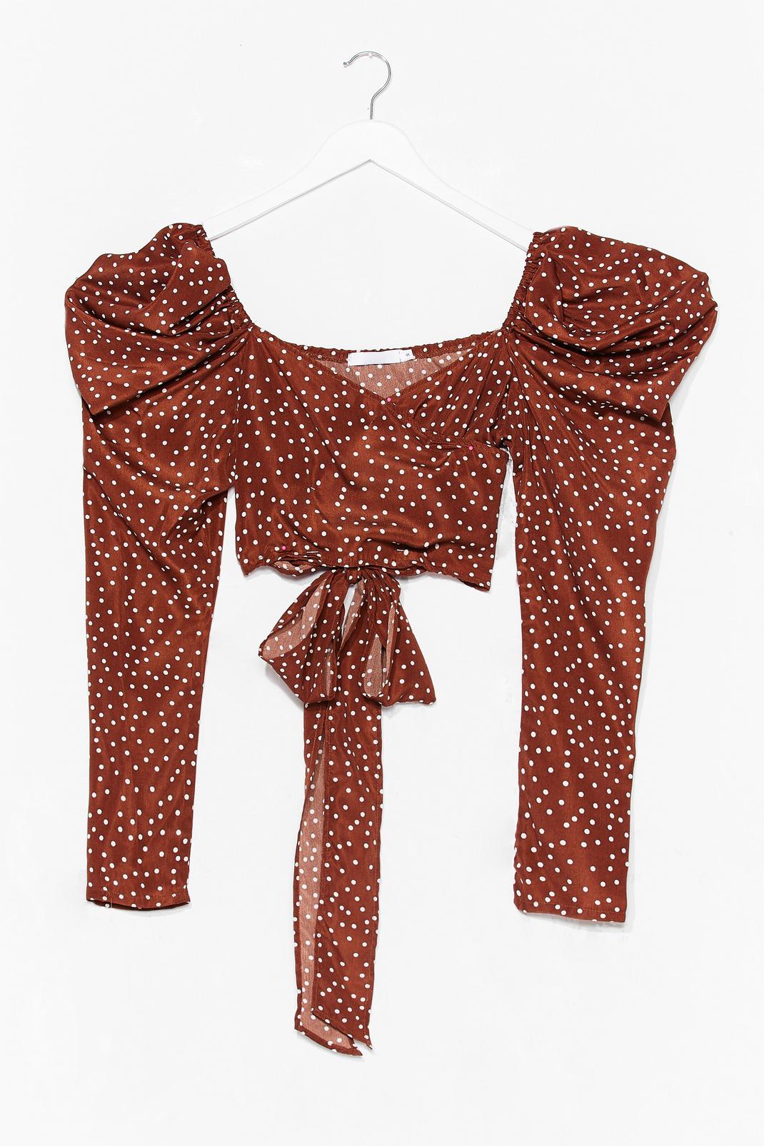 Tie Me Out Spotty Crop Blouse image number 1