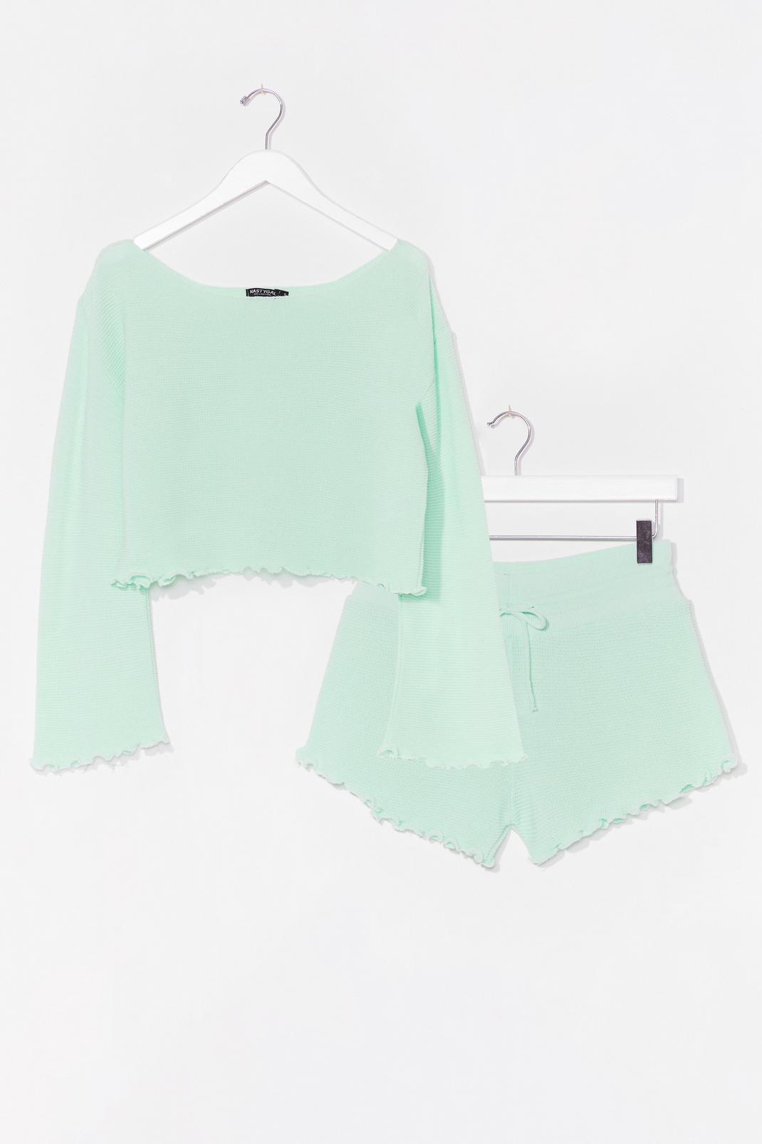 Jump Into Bed Jumper and Ruffle Shorts Lounge Set image number 1