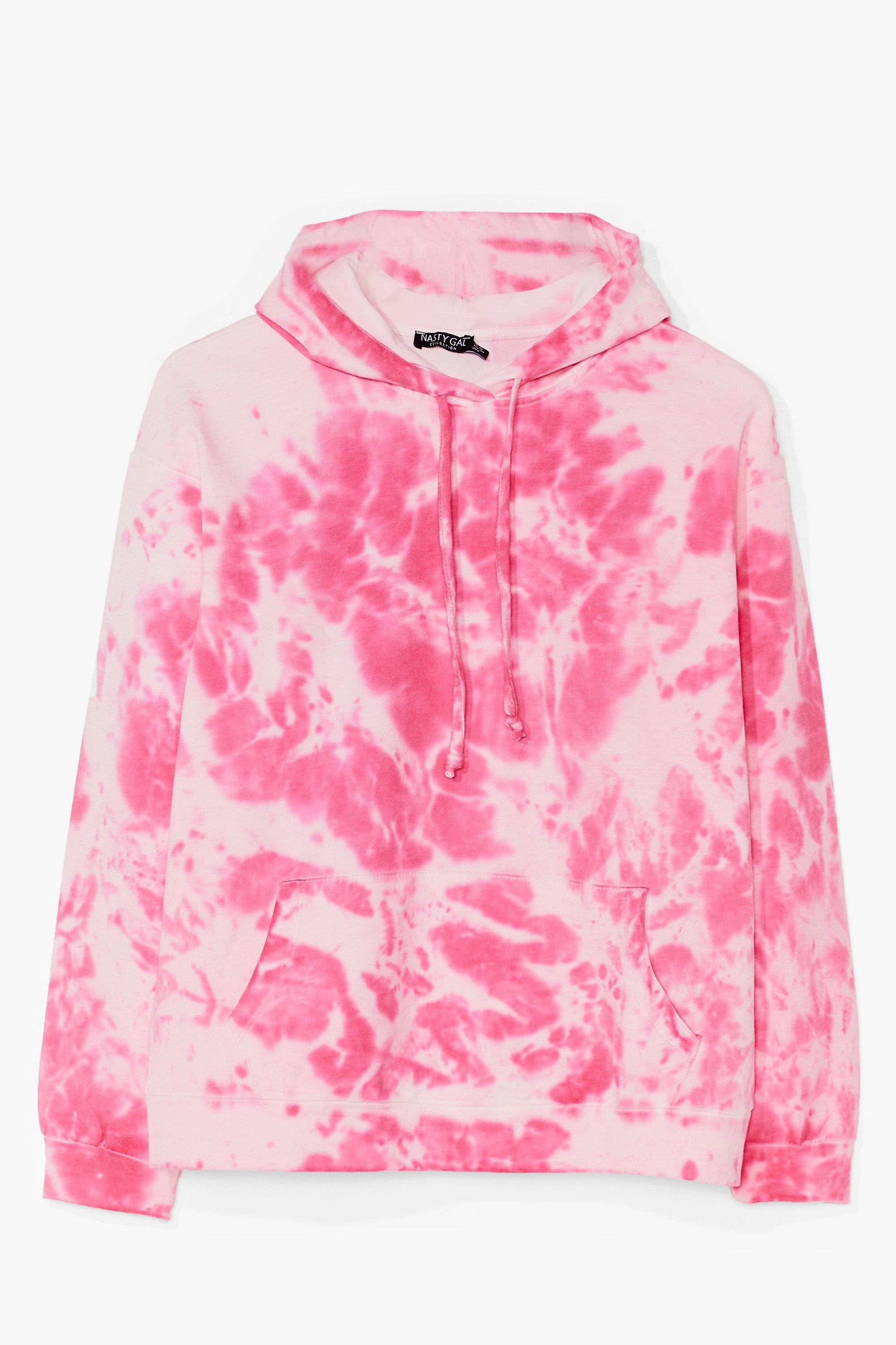 Download Slouchy Tie Dye Drawstring Hoodie Nasty Gal