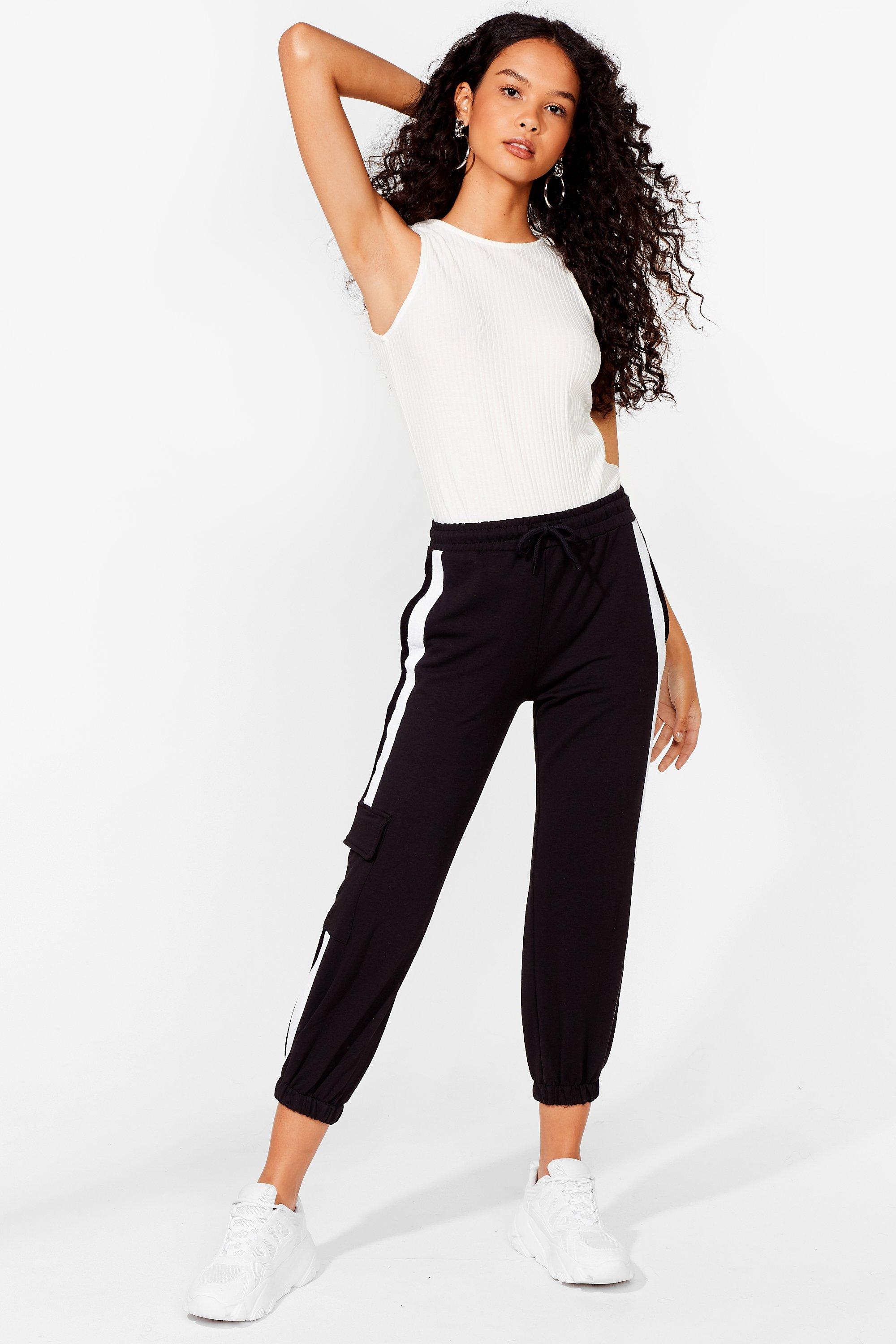 Jogger hot sale side stripe