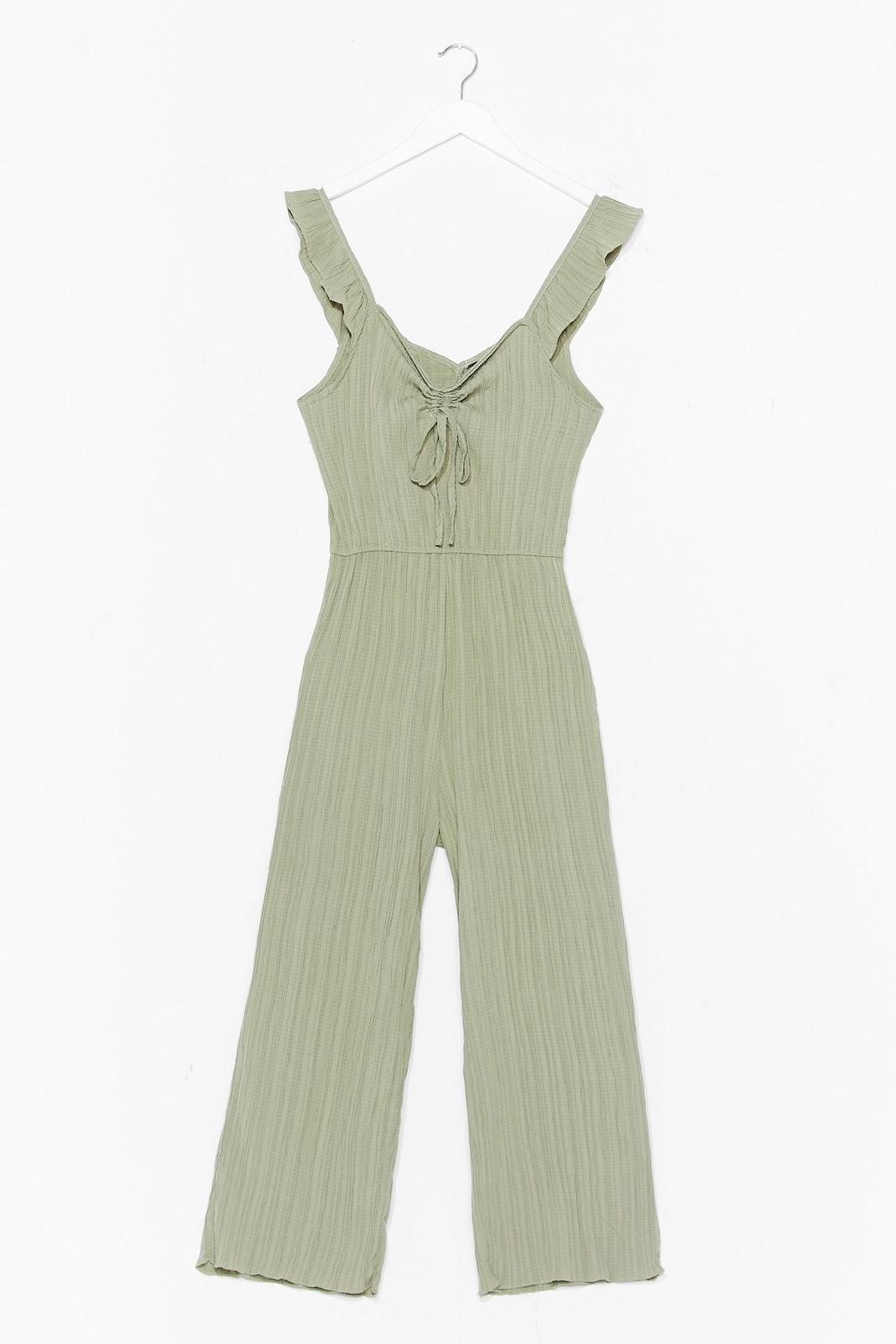 Sage Just for the Frill of It Ribbed Culotte Jumpsuit image number 1
