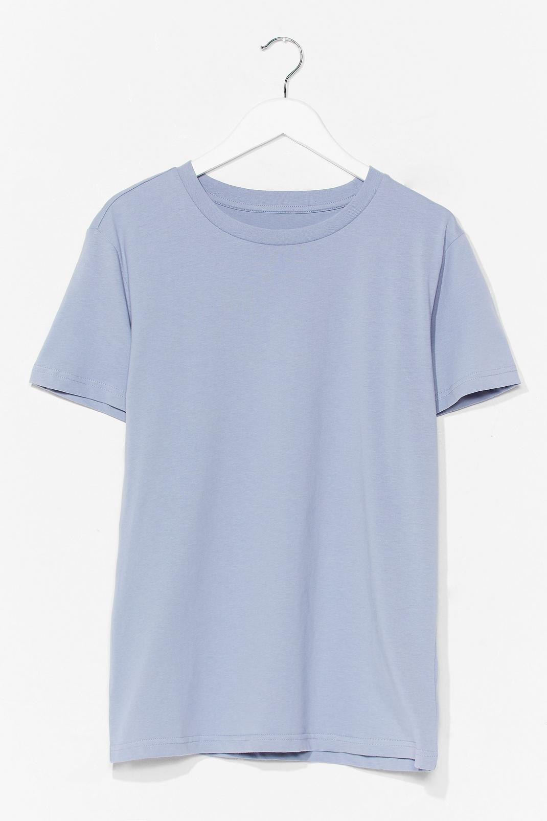 Blue Relaxed Cotton T-Shirt image number 1