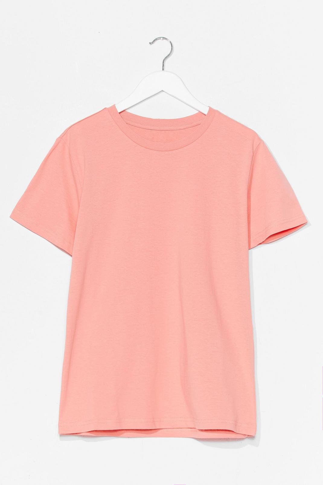 Peach Relaxed Cotton T-Shirt image number 1