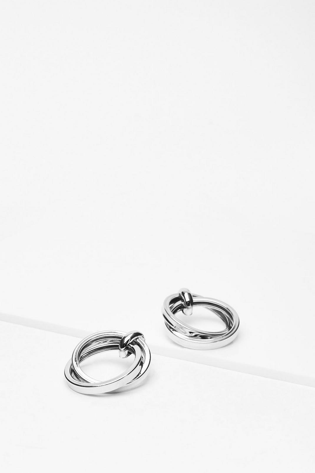Créoles à double anneau, Silver image number 1