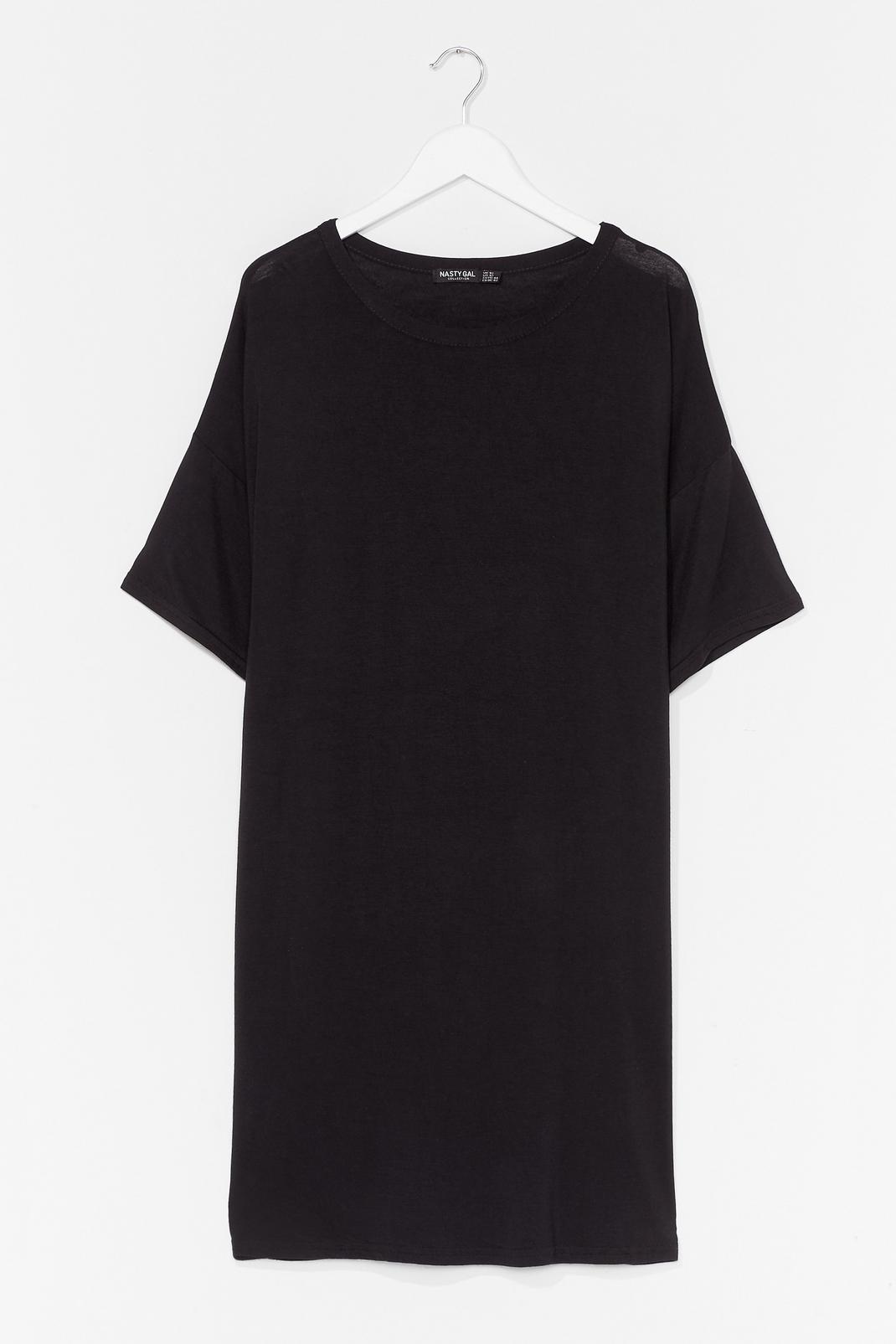Plus Size Casual Oversized T-Shirt Dress image number 1
