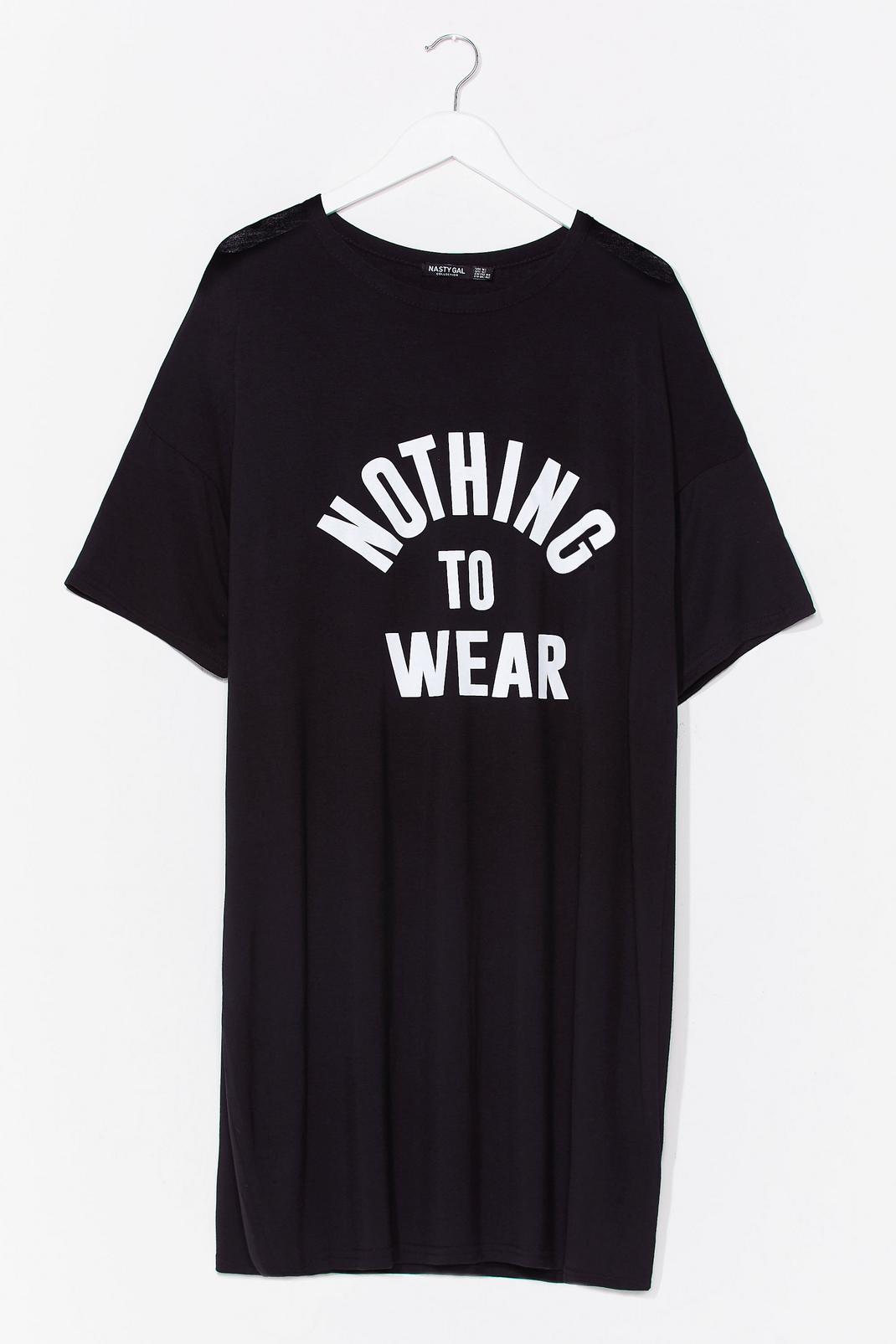 Grande taille - T-shirt à slogan Nothing To Wear image number 1