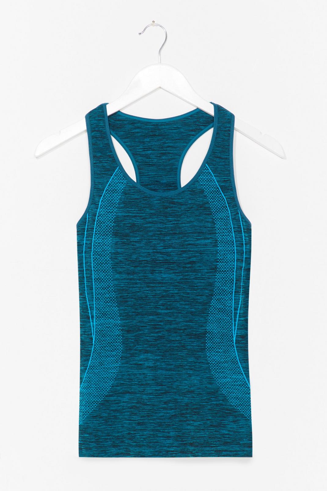 And Breathe Contrast Racerback Workout Top image number 1