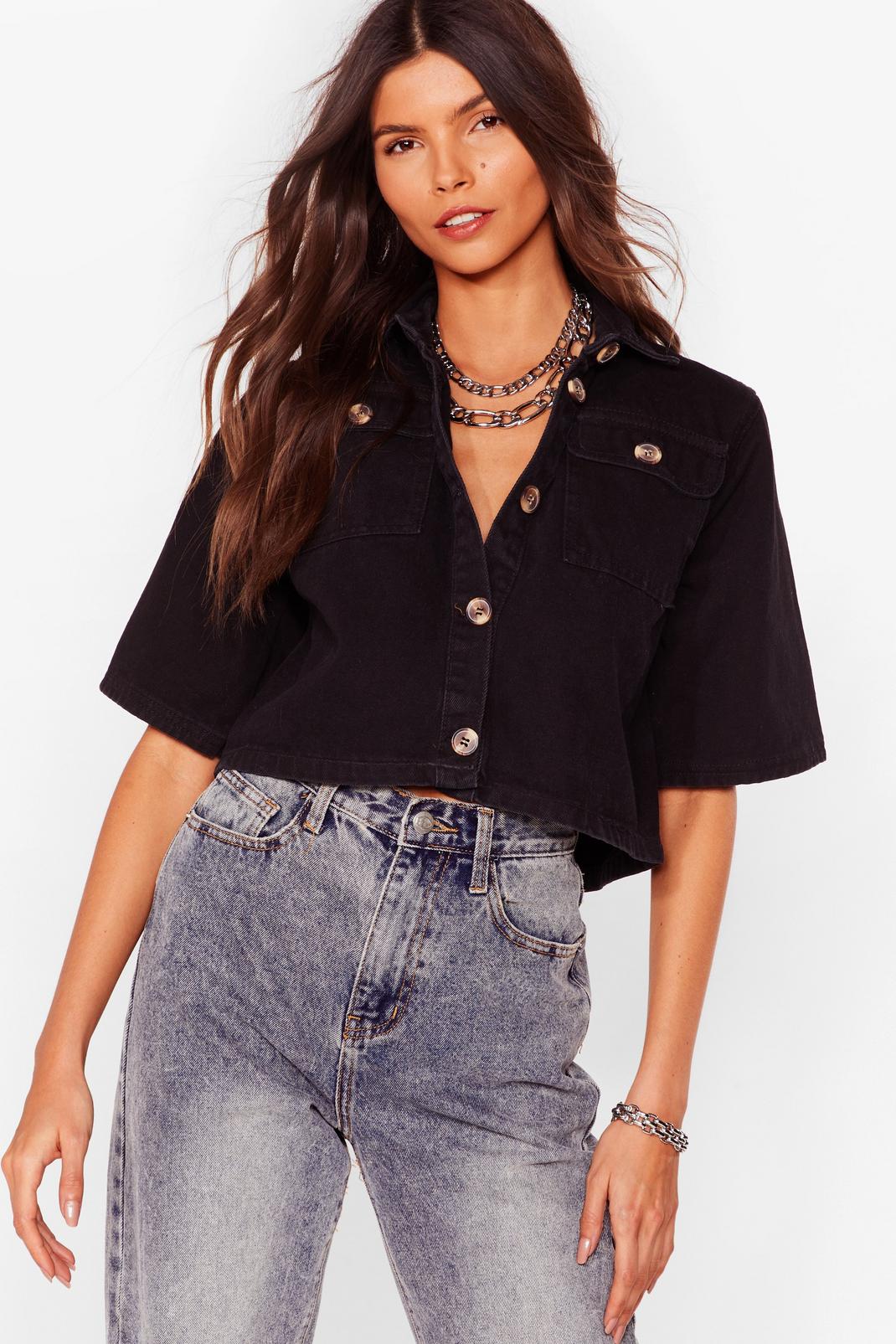 Out of the Boxy Button-Down Cropped Shirt | Nasty Gal