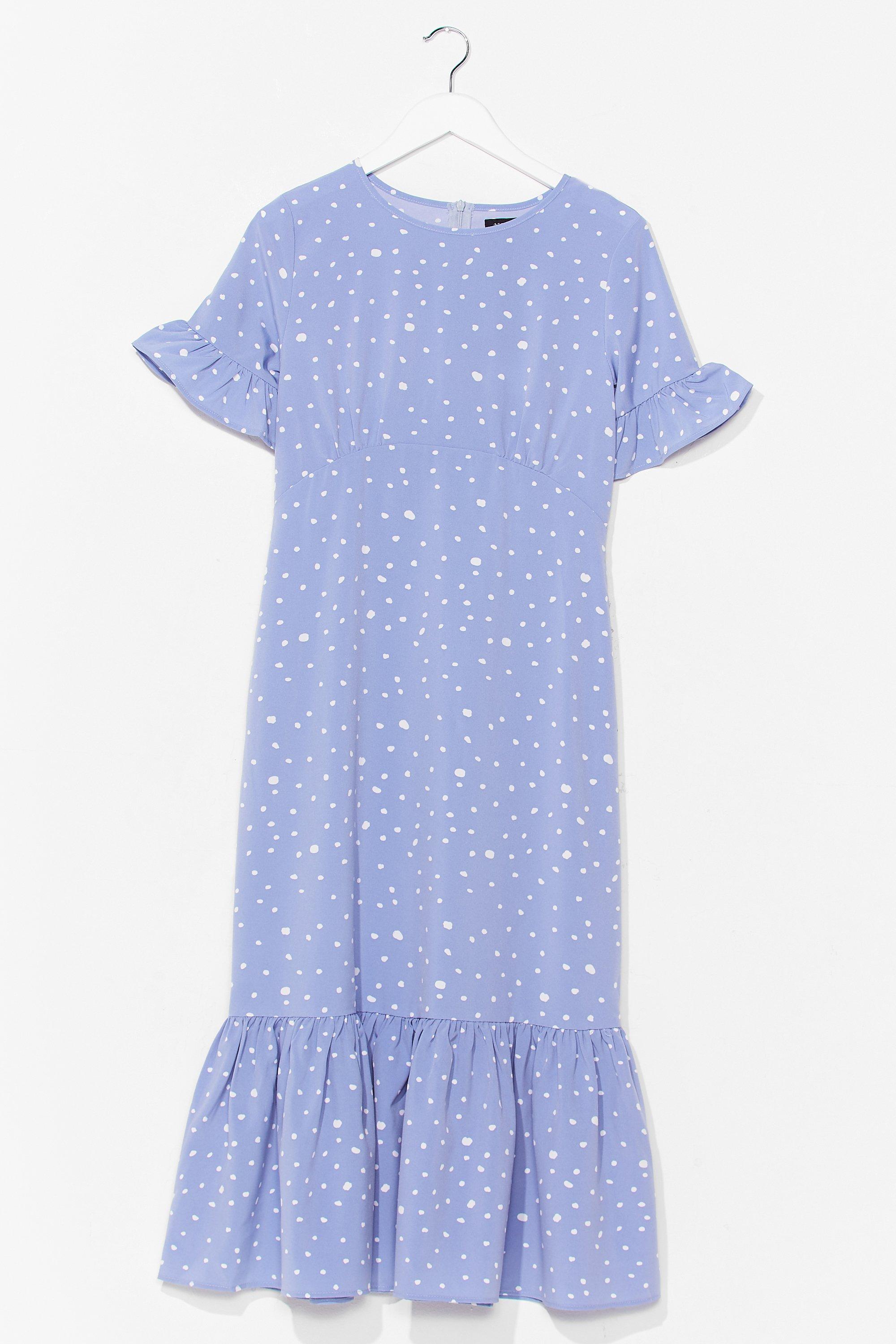 polka dot midi tea dress