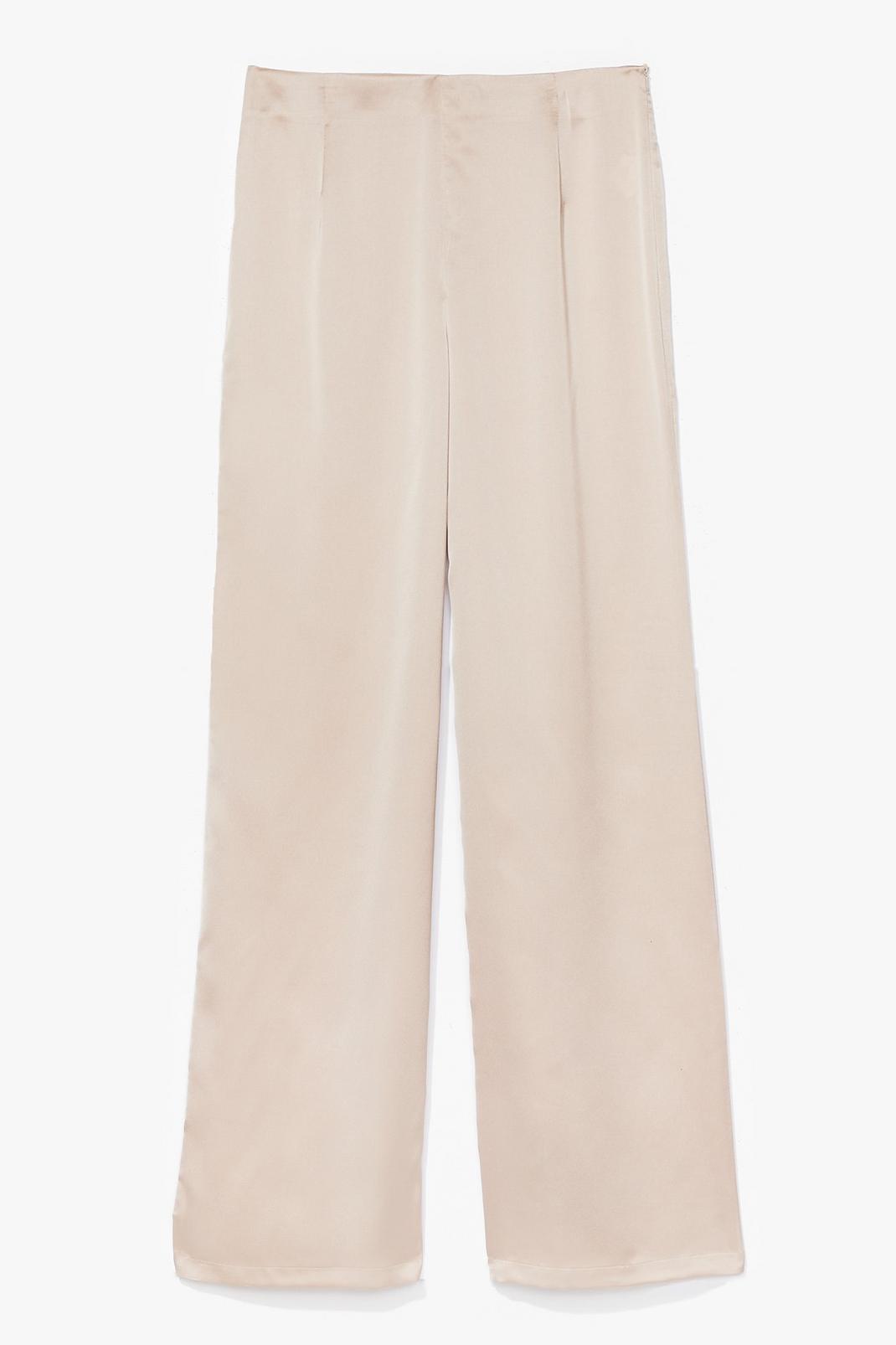 Sleek To Our Heart Satin Longline Trousers image number 1