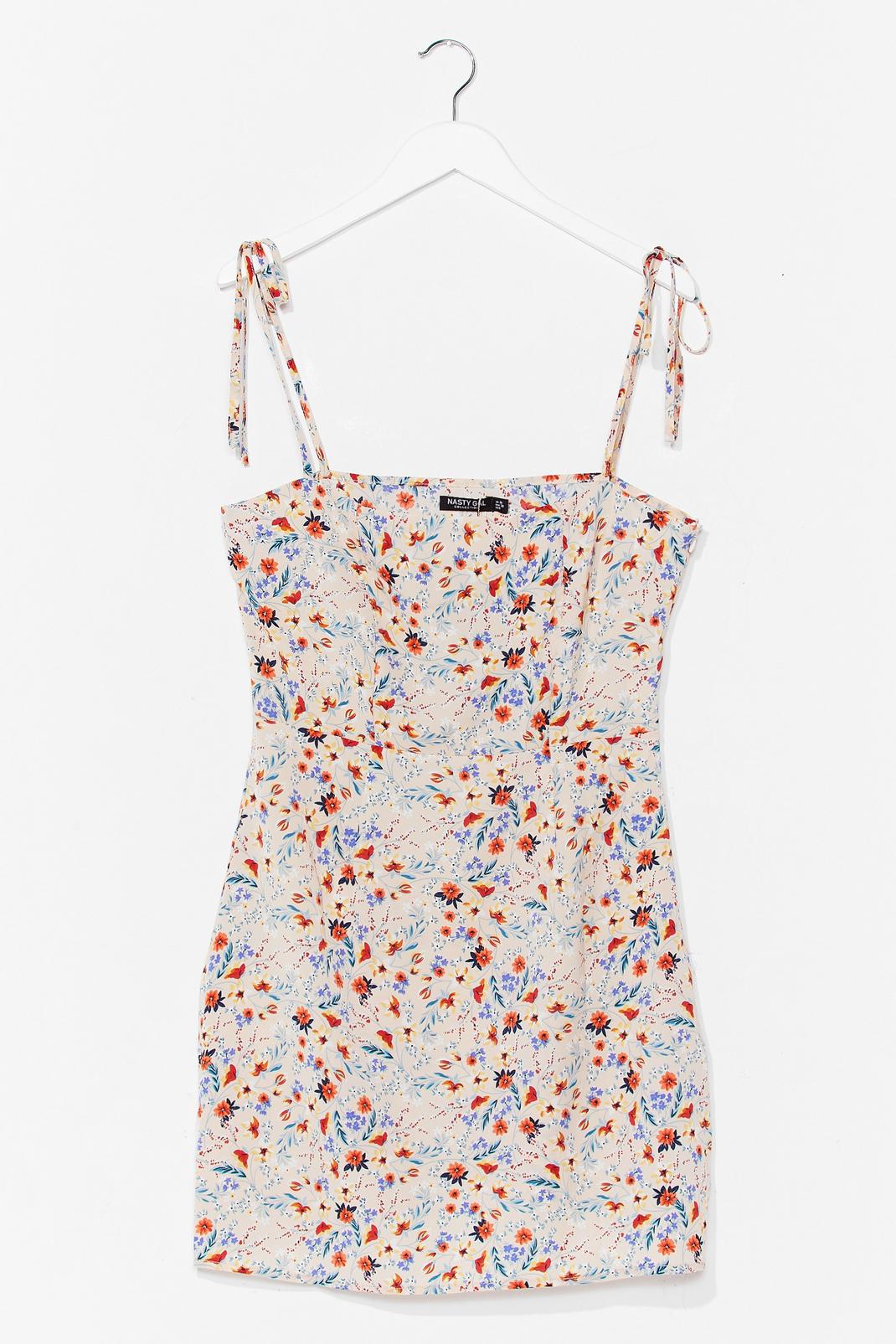 Stone Floral Tie Strap Mini Cami Dress image number 1