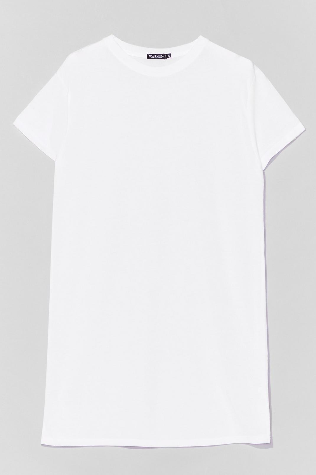 White Let's Start with the Basics Longline Tee image number 1