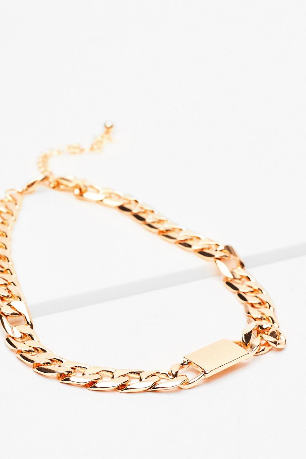 Gold Tag Chain Necklace image number 1